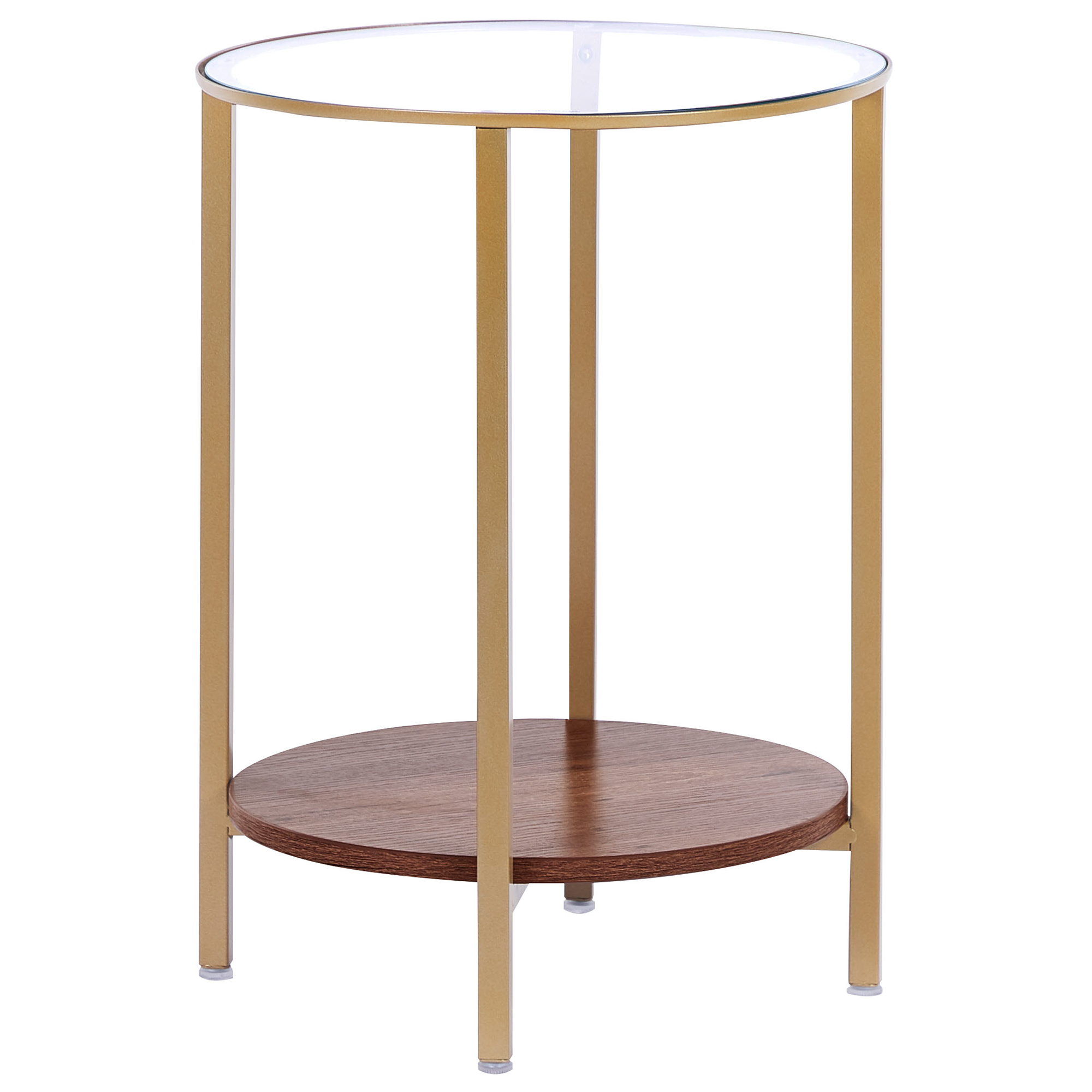 Bijzettafel glas/goud LIBBY