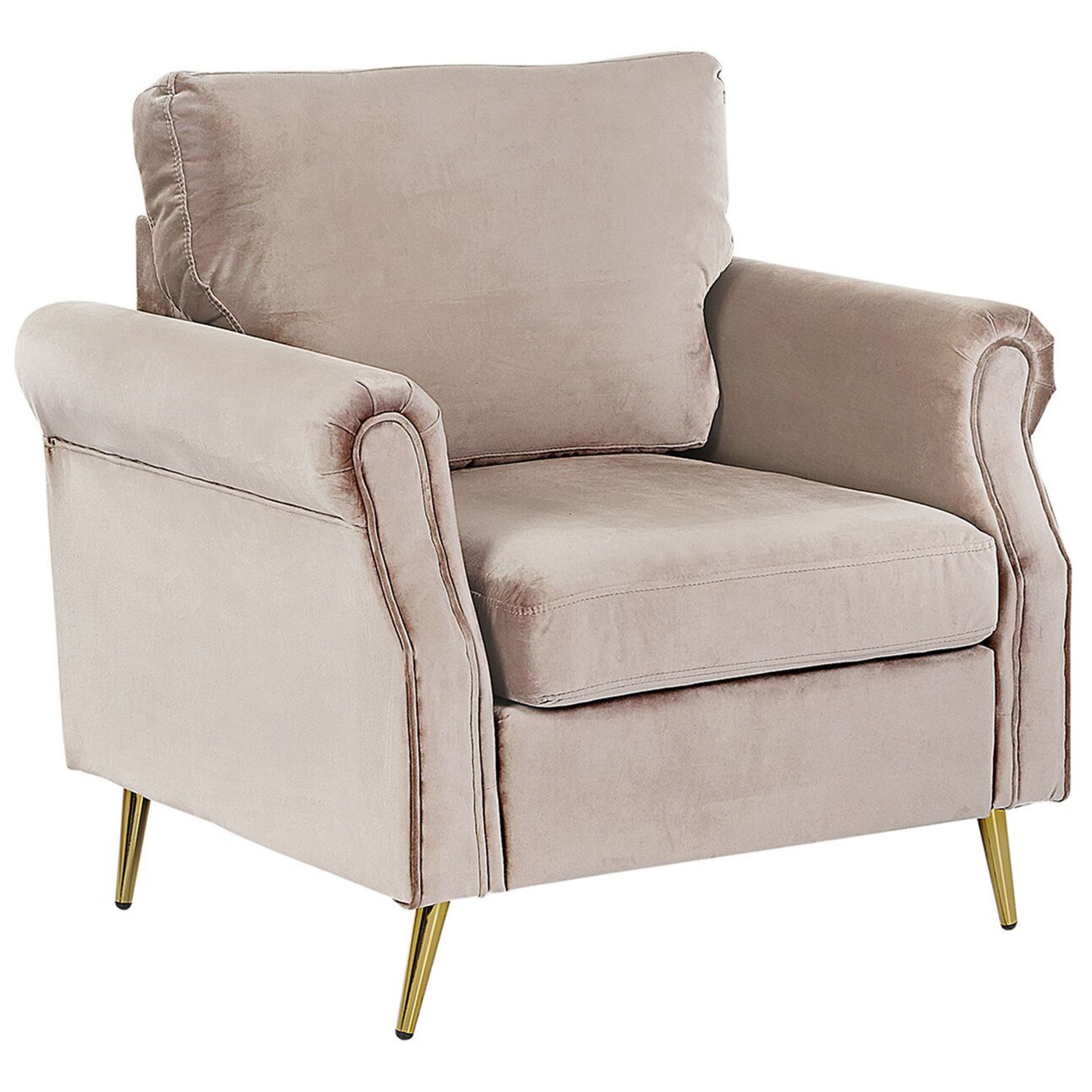 Fauteuil Fluweel Taupe VIETAS