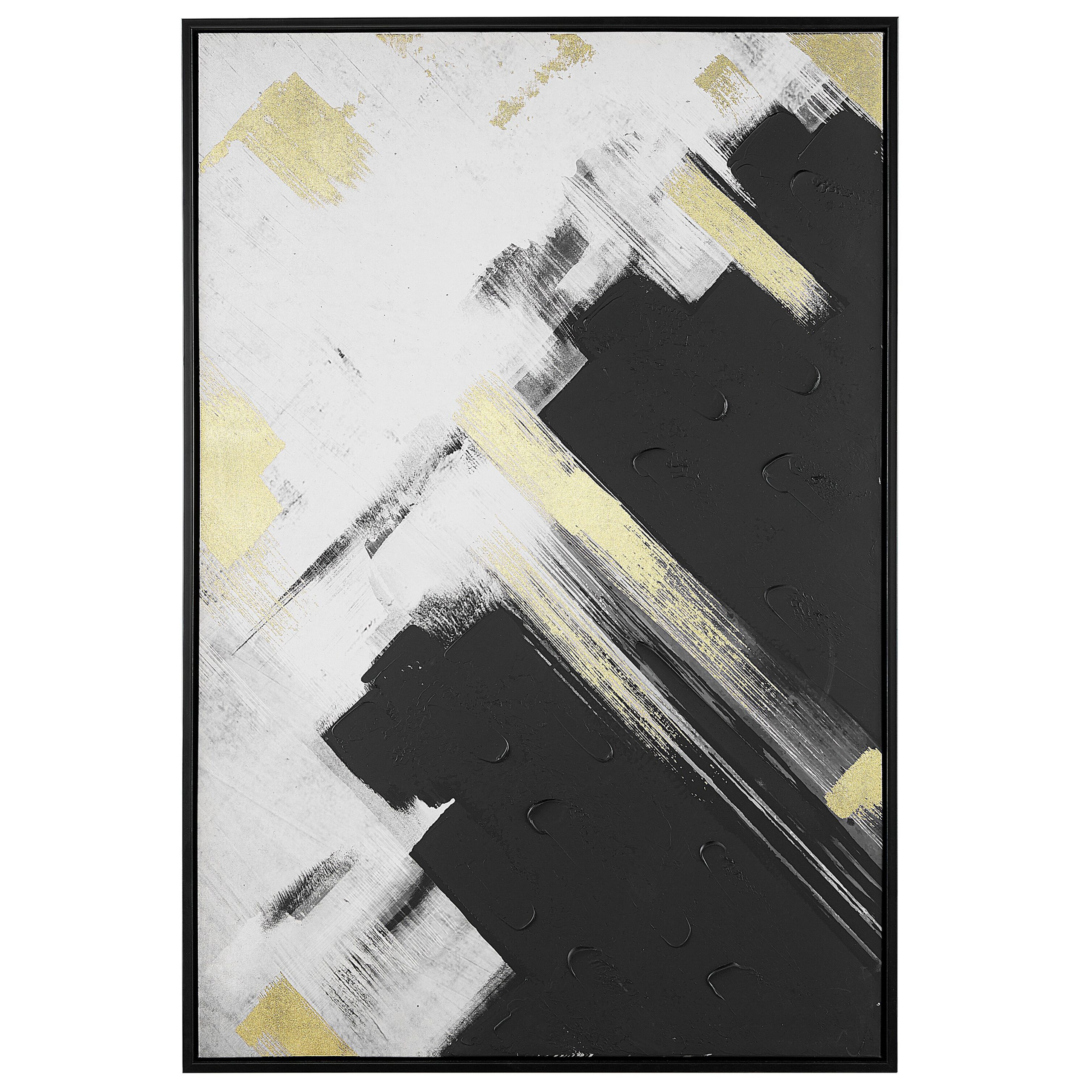Wanddecoratie 63 cm 93 cm Zwart SORA