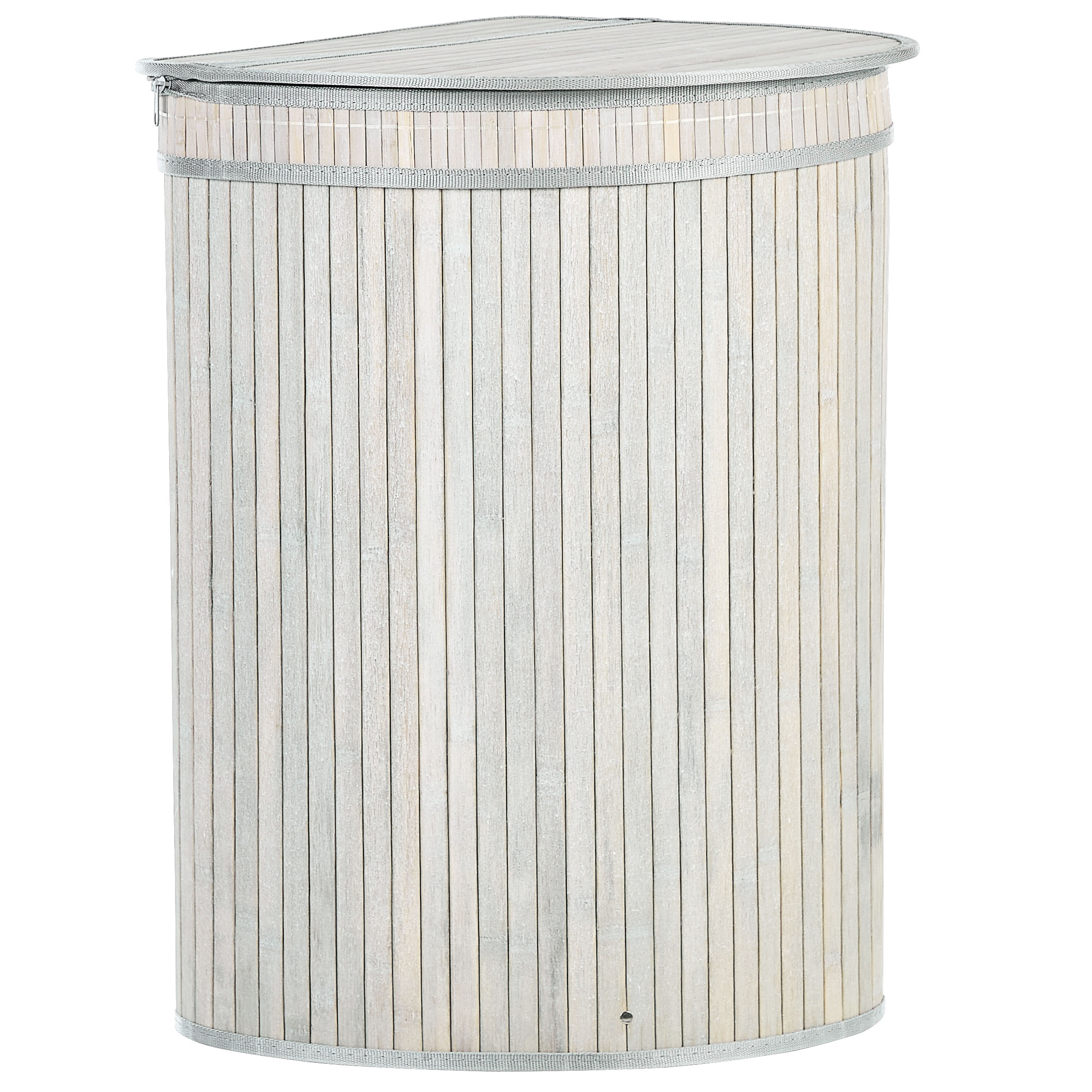 Wasmand bamboe grijs 60 cm BADULLA