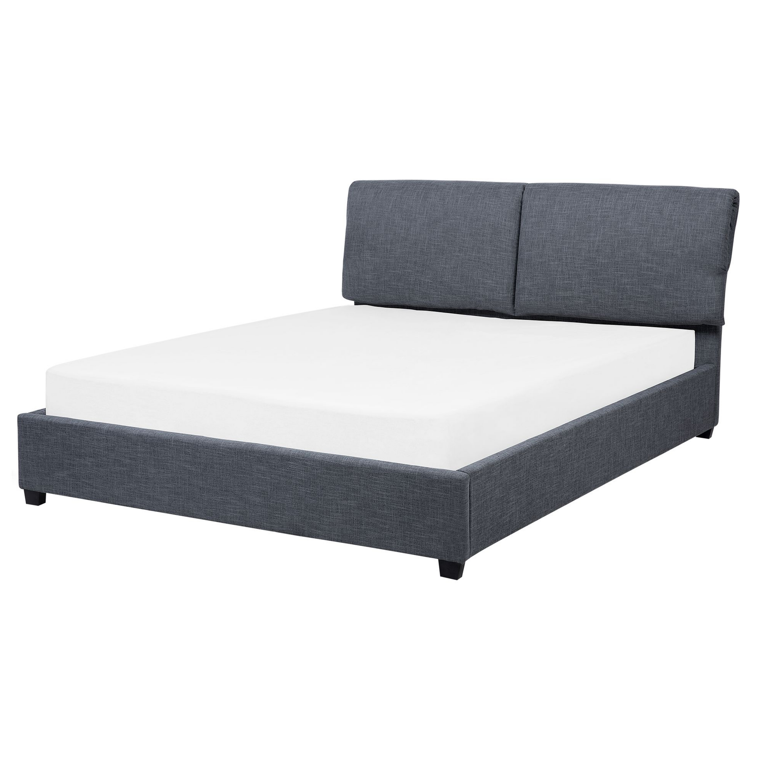 Bed stof grijs 160x200 cm BELFORT