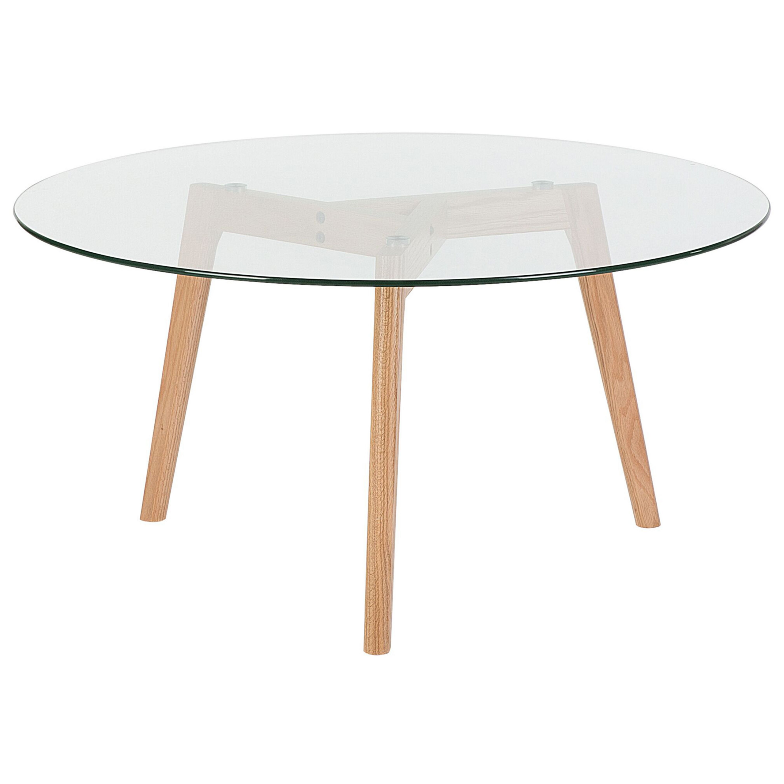Ronde tafel Glas Geschilderd Transparant MINNESOTA