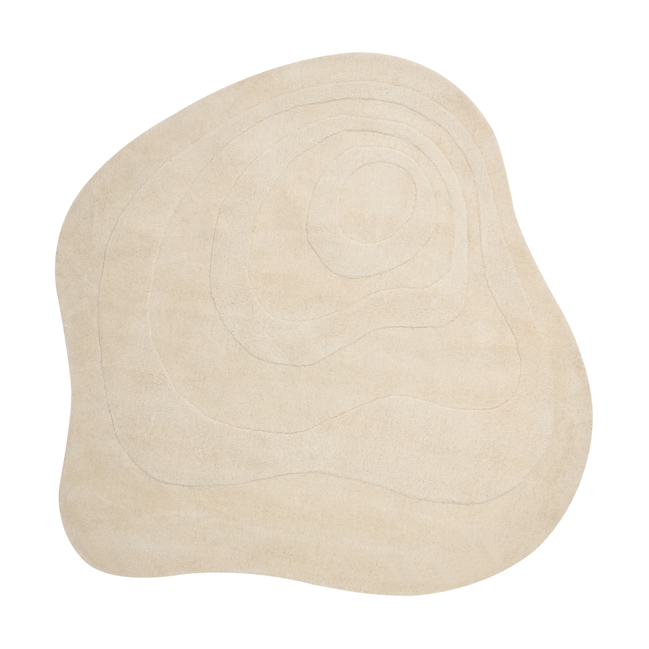 Vloerkleed viscose beige 160 x 160 cm GORANO