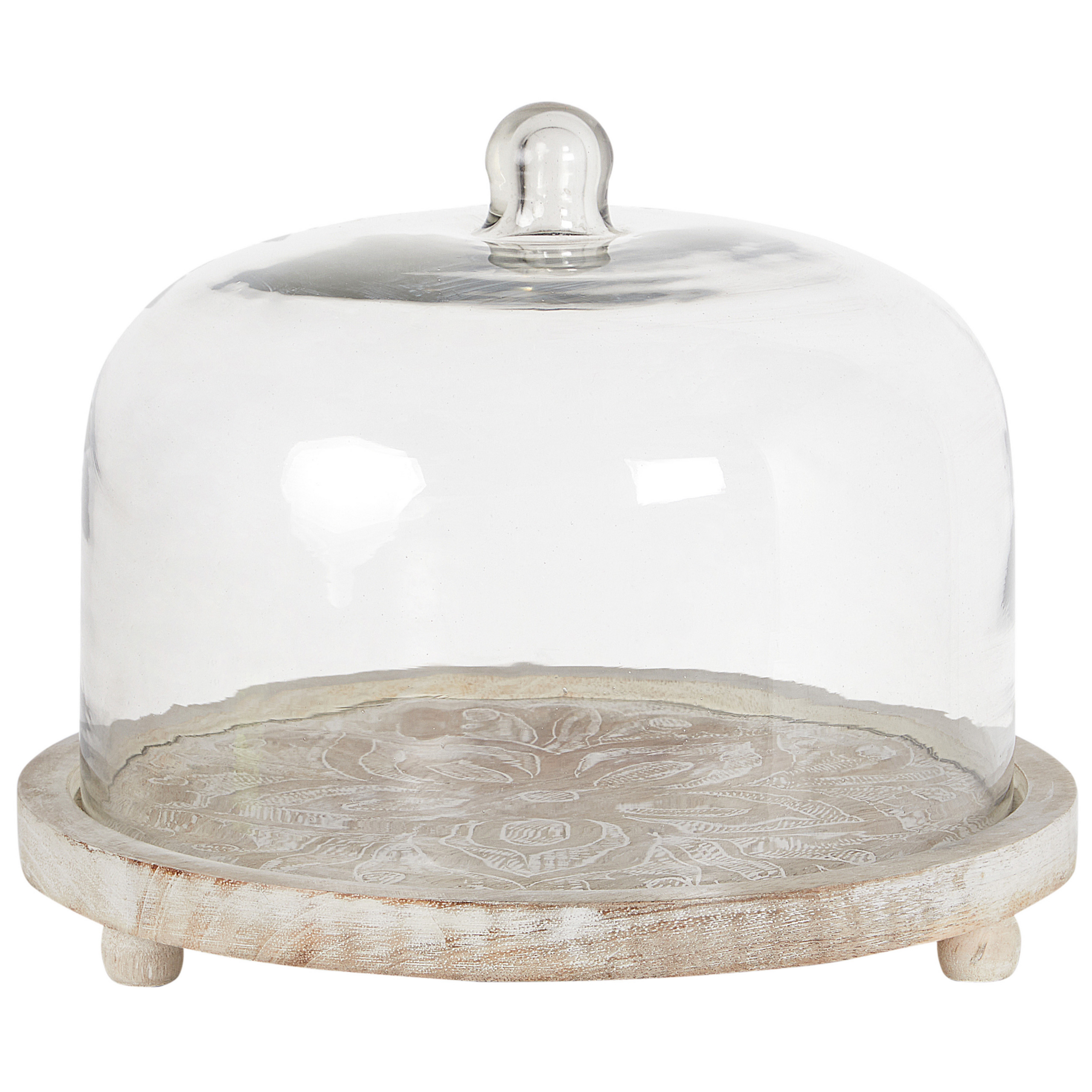 Cakestandaard glas lichthout FAJUM