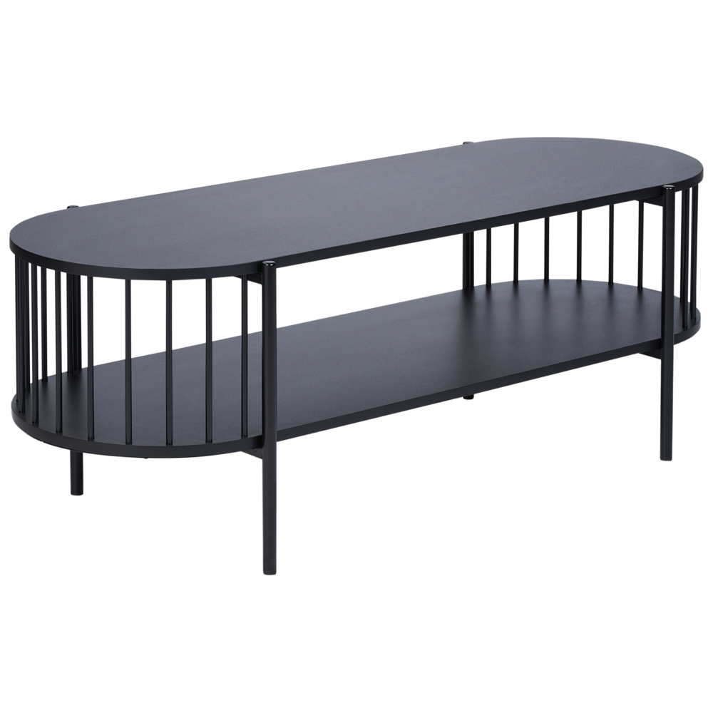 Tavolo basso porta TV stile mezzo secolo moderno119 x 40 cm Nero stile retrò