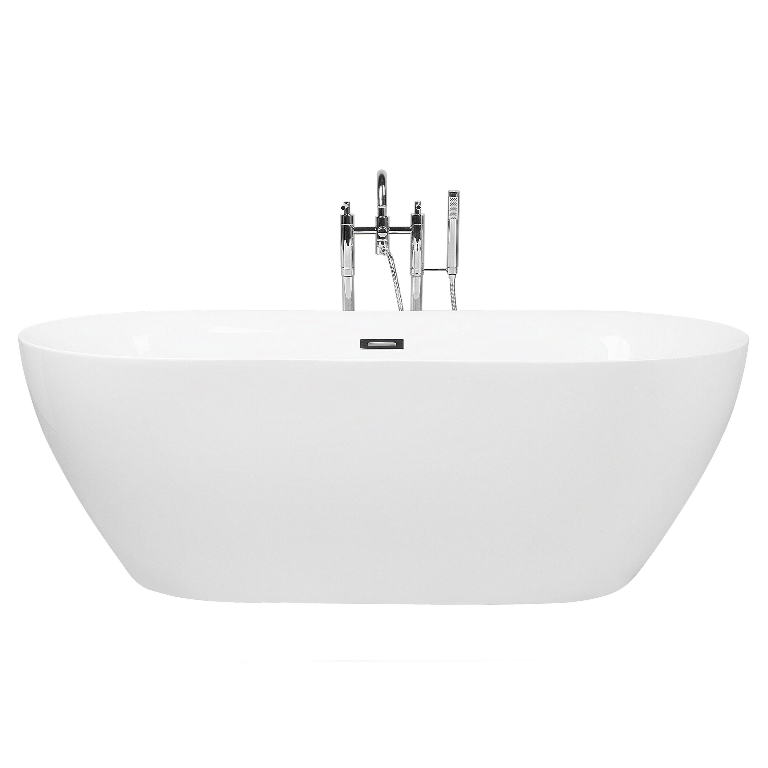 Beliani CARRERA - Vrijstaand bad-Wit-Acryl - Beliani CARRERA - Vrijstaand bad-Wit-Acryl -