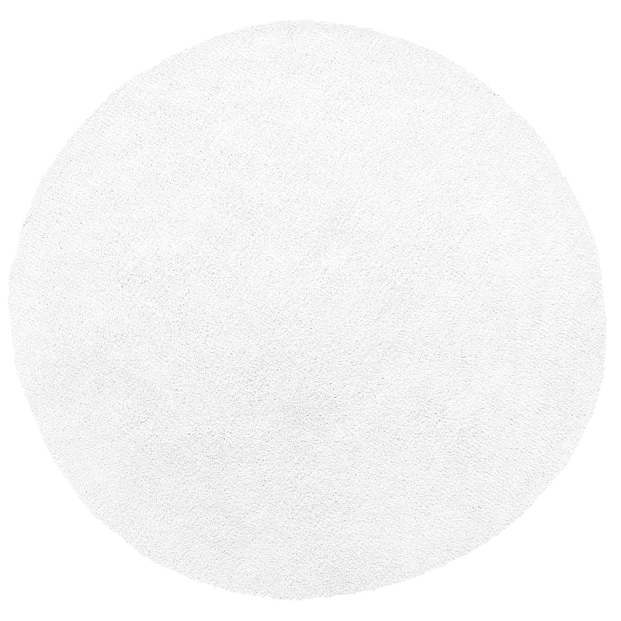 Vloerkleed polyester wit ⌀ 140 cm DEMRE