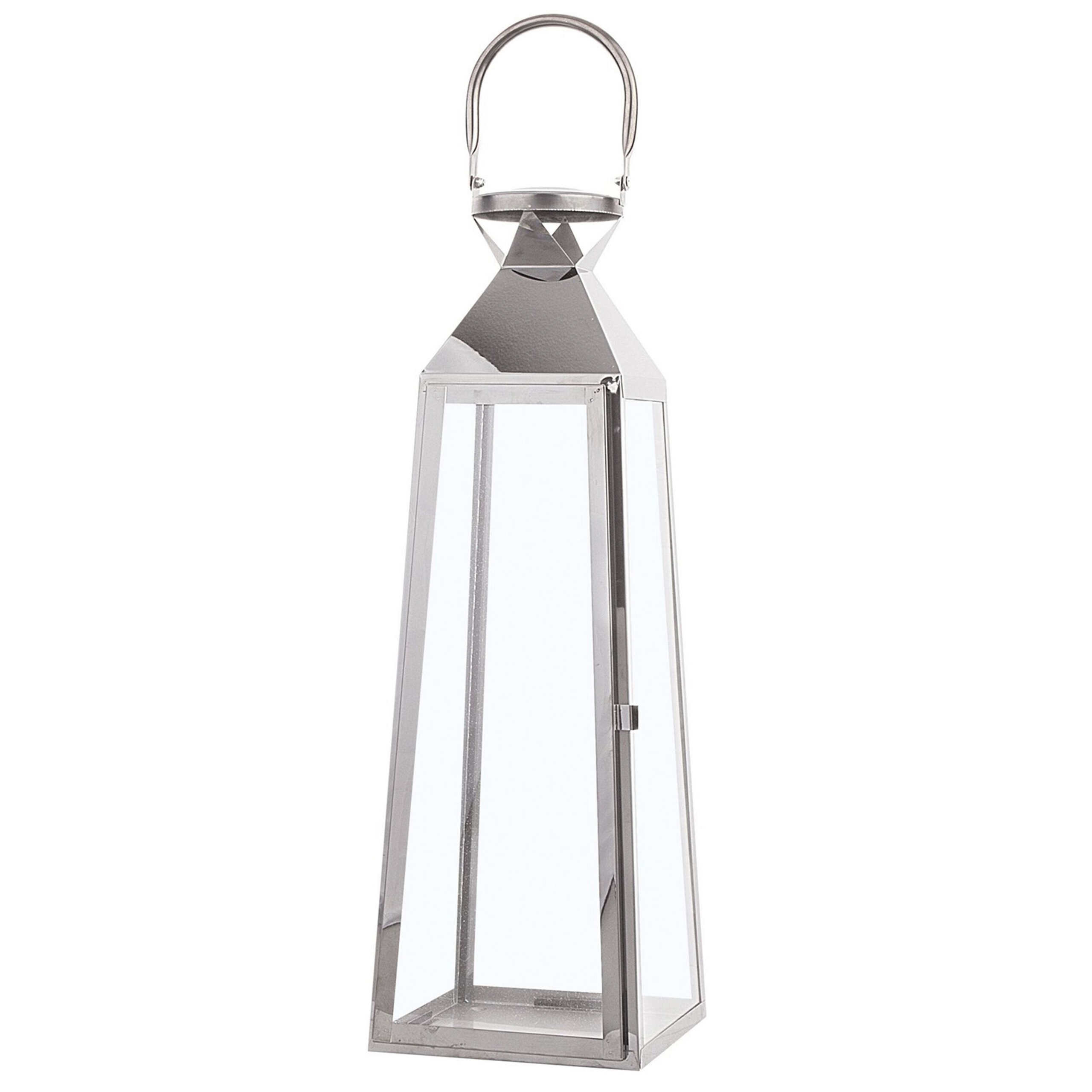 Windlicht zilver 53 cm CRETE L