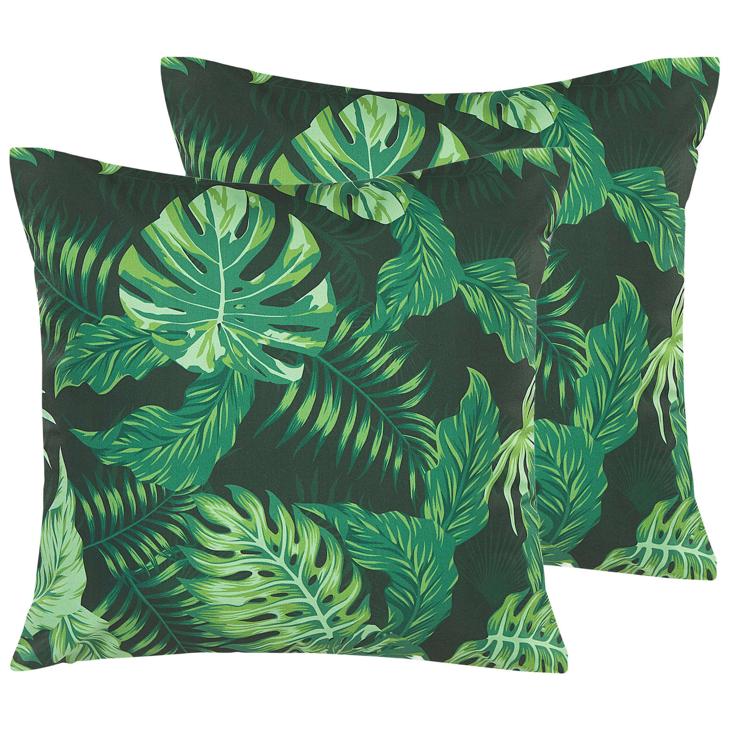 Set van 2 kussens Donkergroen FUNO 45 x 45 cm