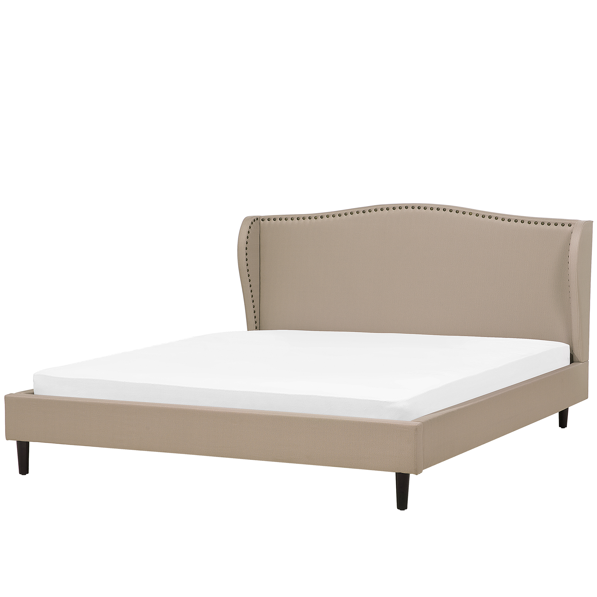 Bed stof beige 160 x 200 cm COLMAR