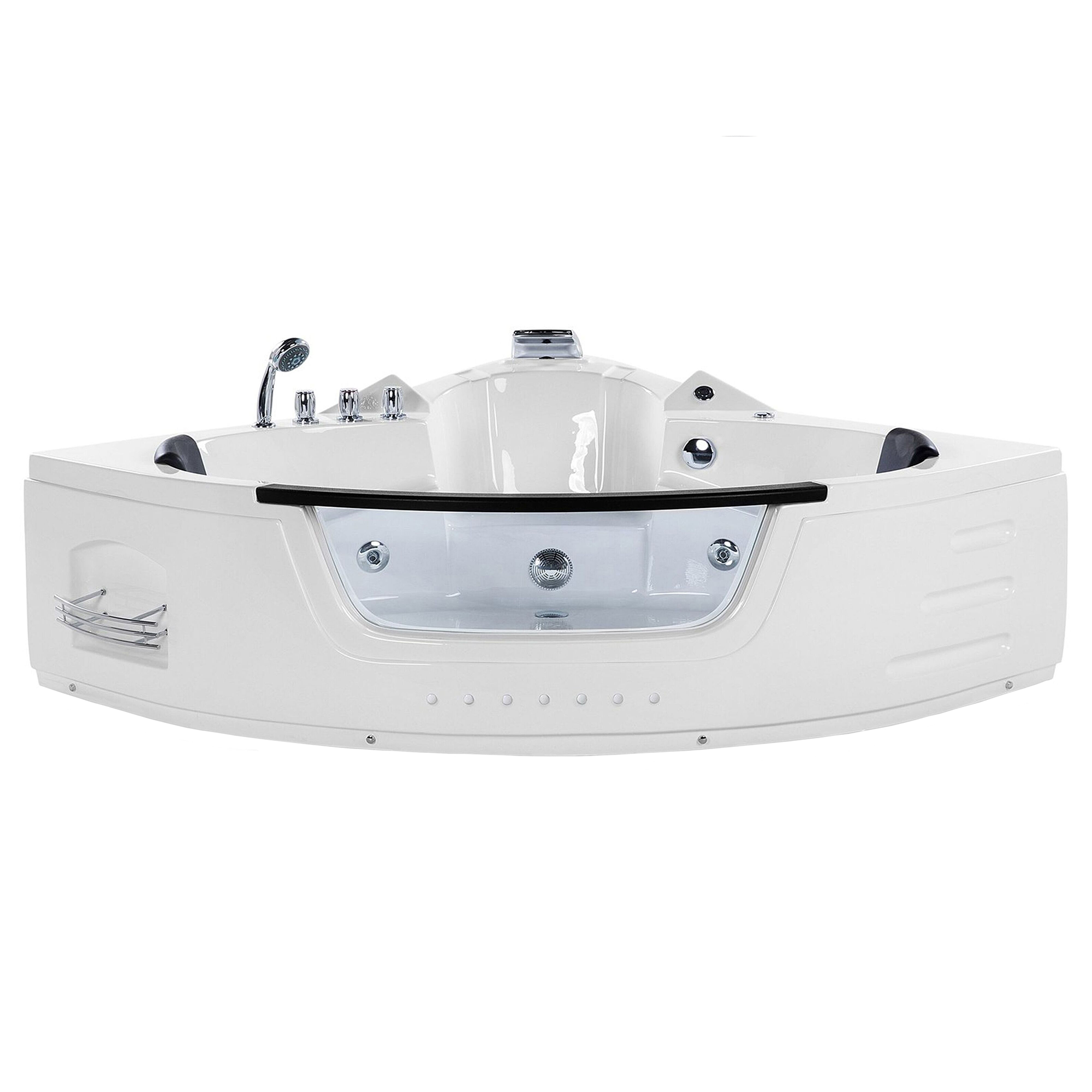 Hoekbad whirlpool LED wit 198 x 144 cm MARTINICA