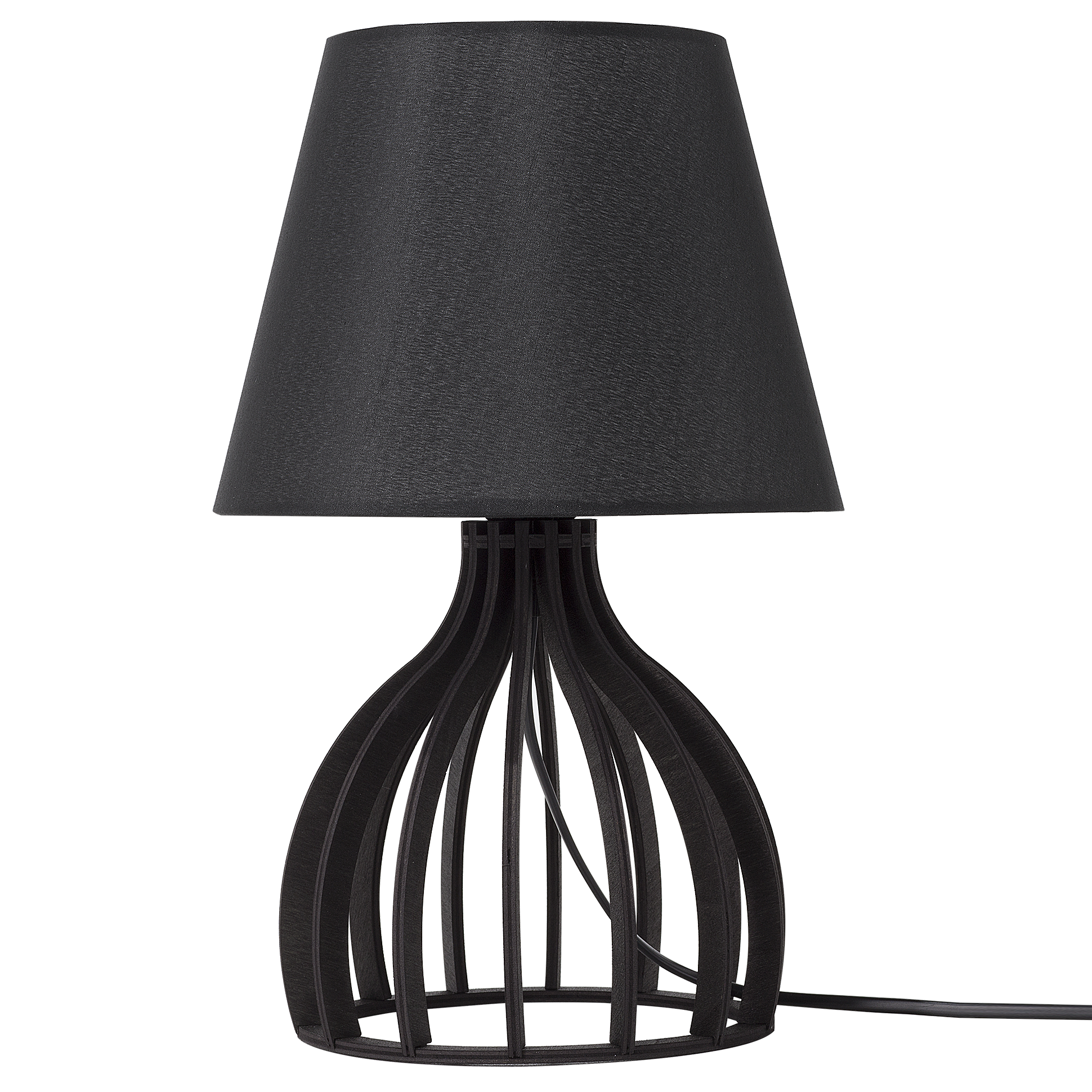 Tafellamp hout zwart AGUEDA
