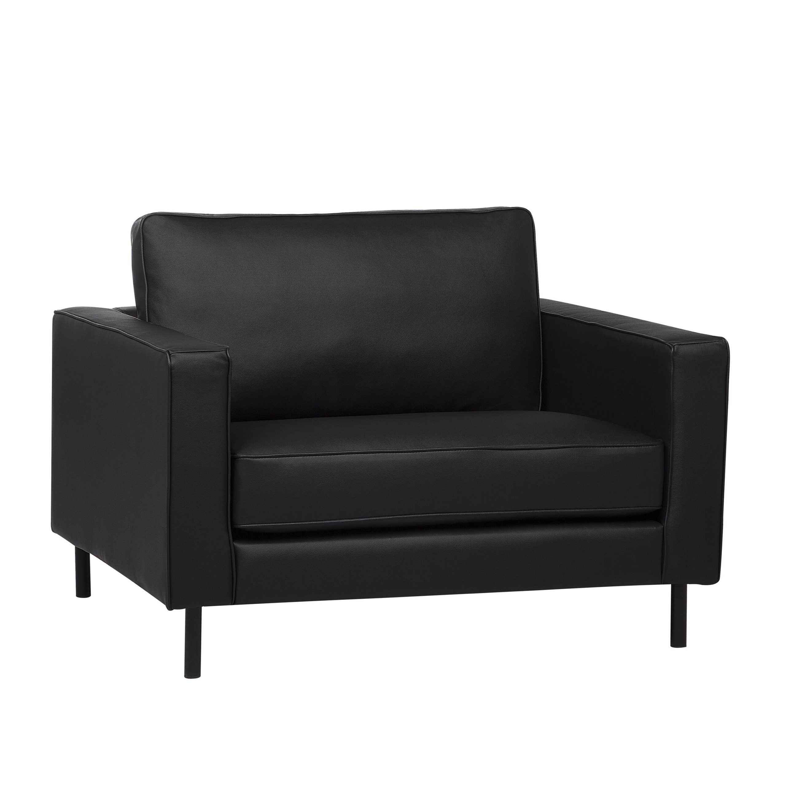Fauteuil Leer Zwart SAVALEN