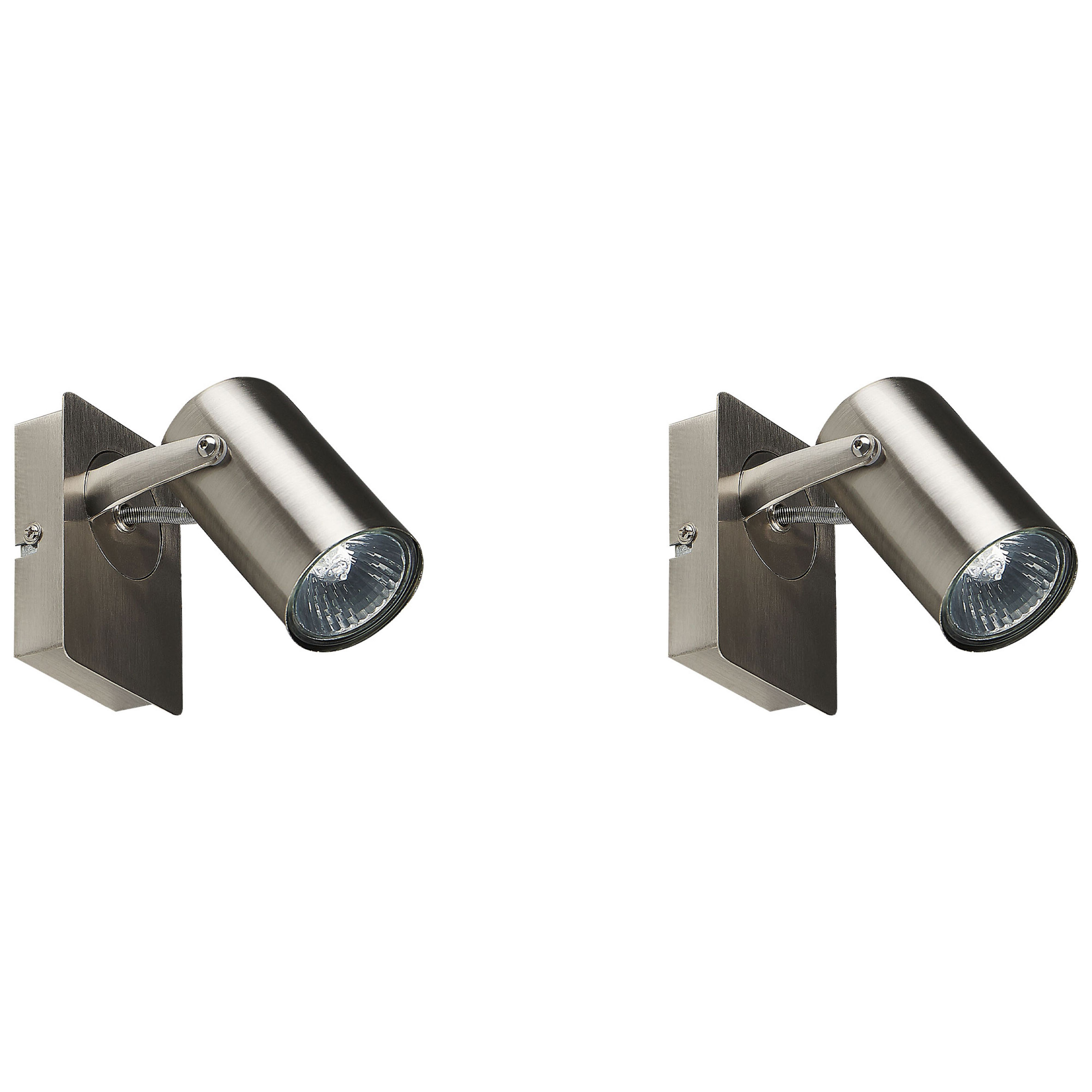 Wandlamp set van 2 zilver KLIP