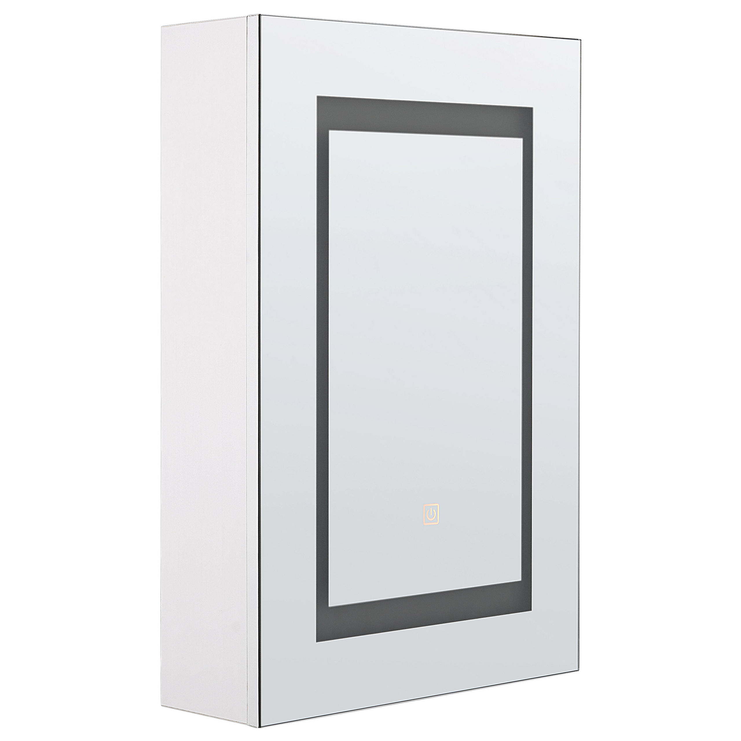 Spiegelkast met LED-verlichting wit/zilver MALASPINA