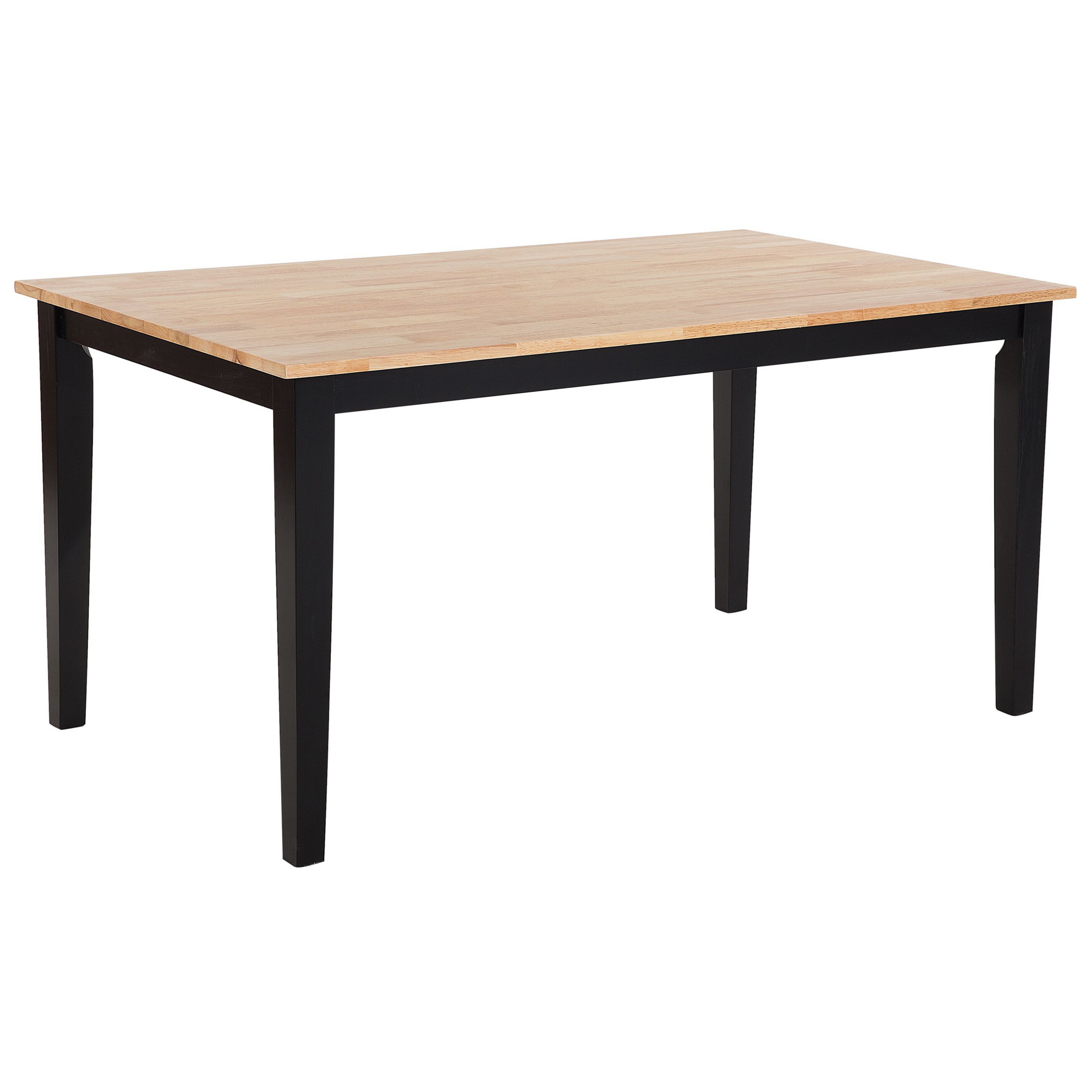 Eettafel rubberhout bruin/zwart 120 x 75 cm HOUSTON