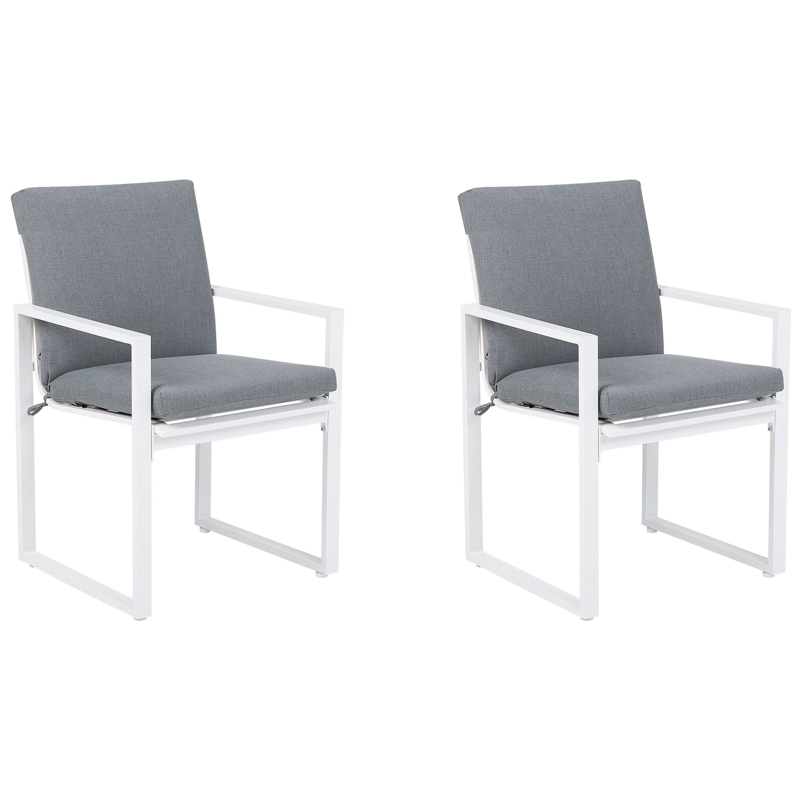 Set van 2 stoelen Stof Grijs PANCOLE