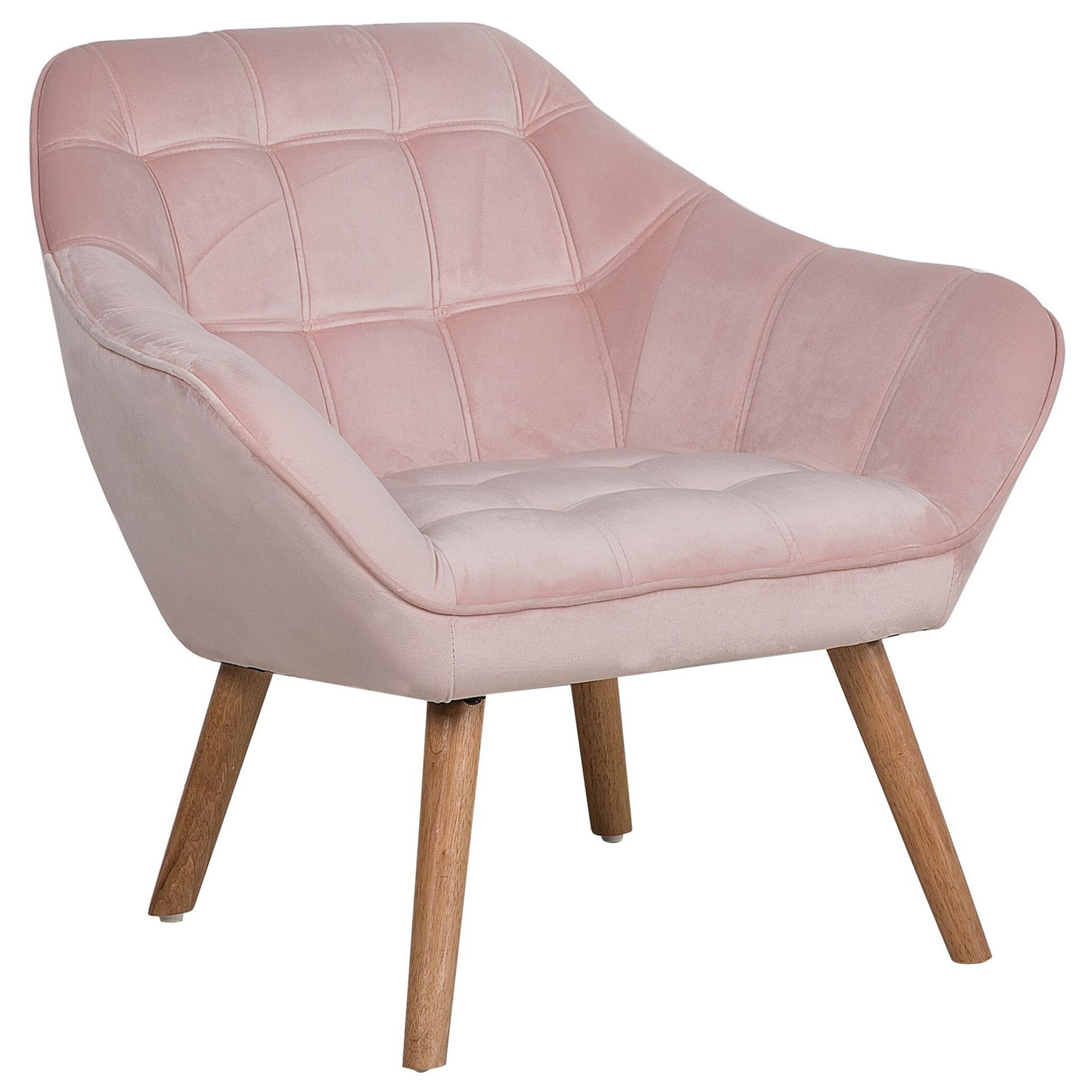 Fauteuil Fluweel Roze KARIS