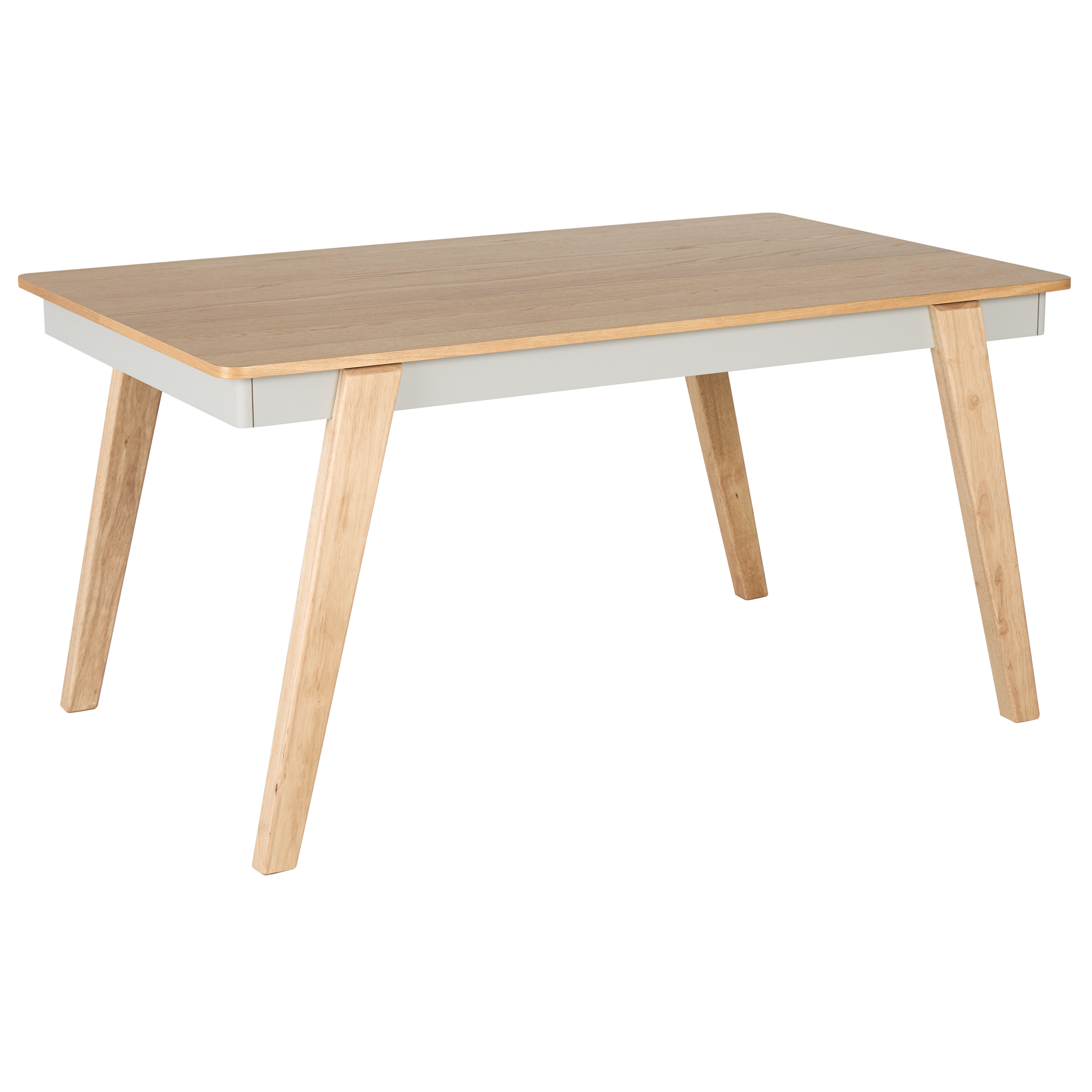 Eettafel MDF lichthout /grijs 150 x 90 cm PHOLA