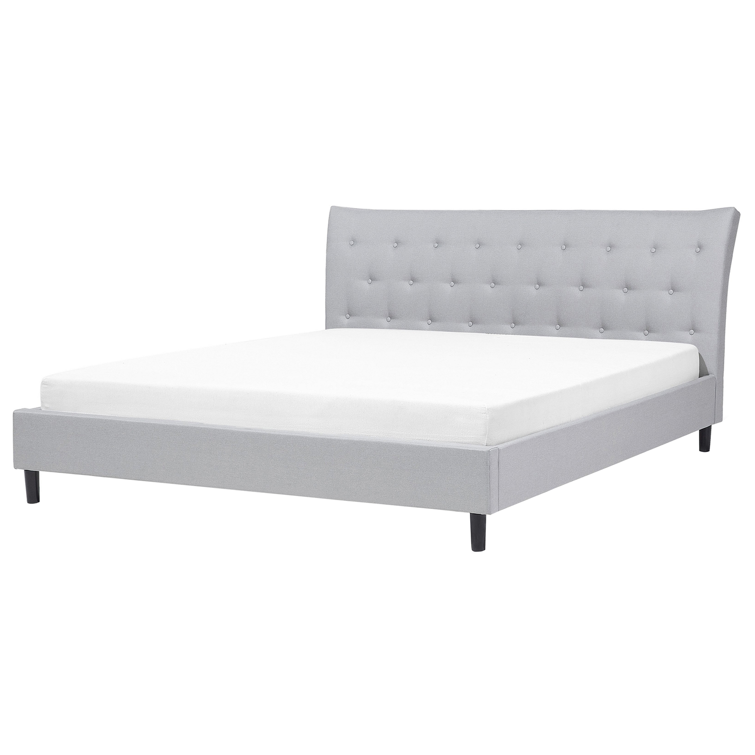 Bed stof lichtgrijs 180 x 200 cm SAVERNE