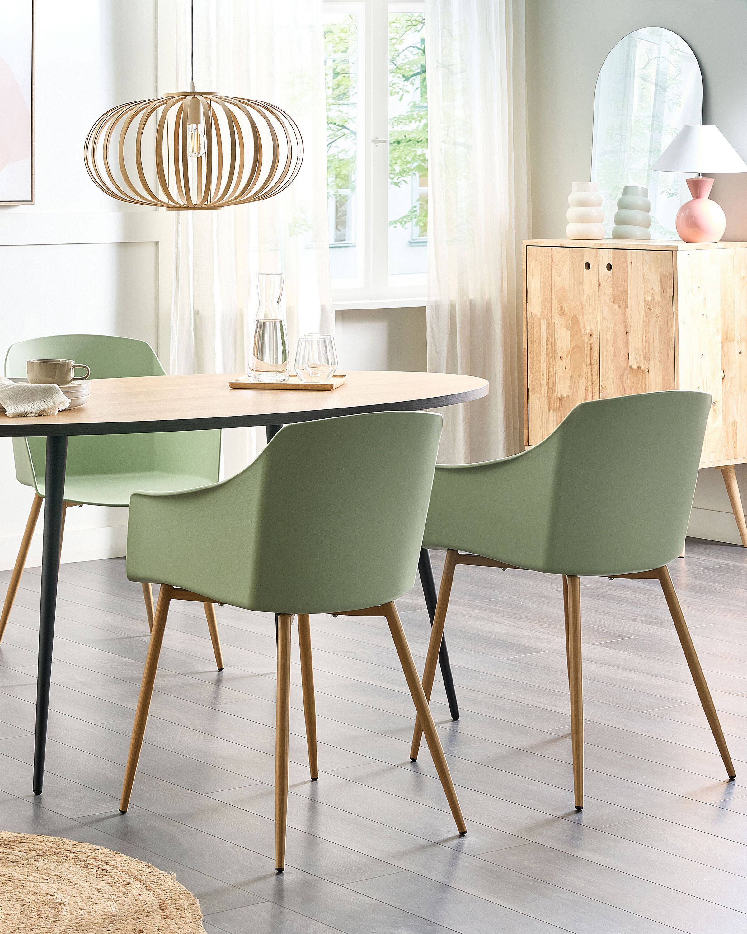 Scaun dining - Set de 2 scaune dining FONDA II Verde deschis