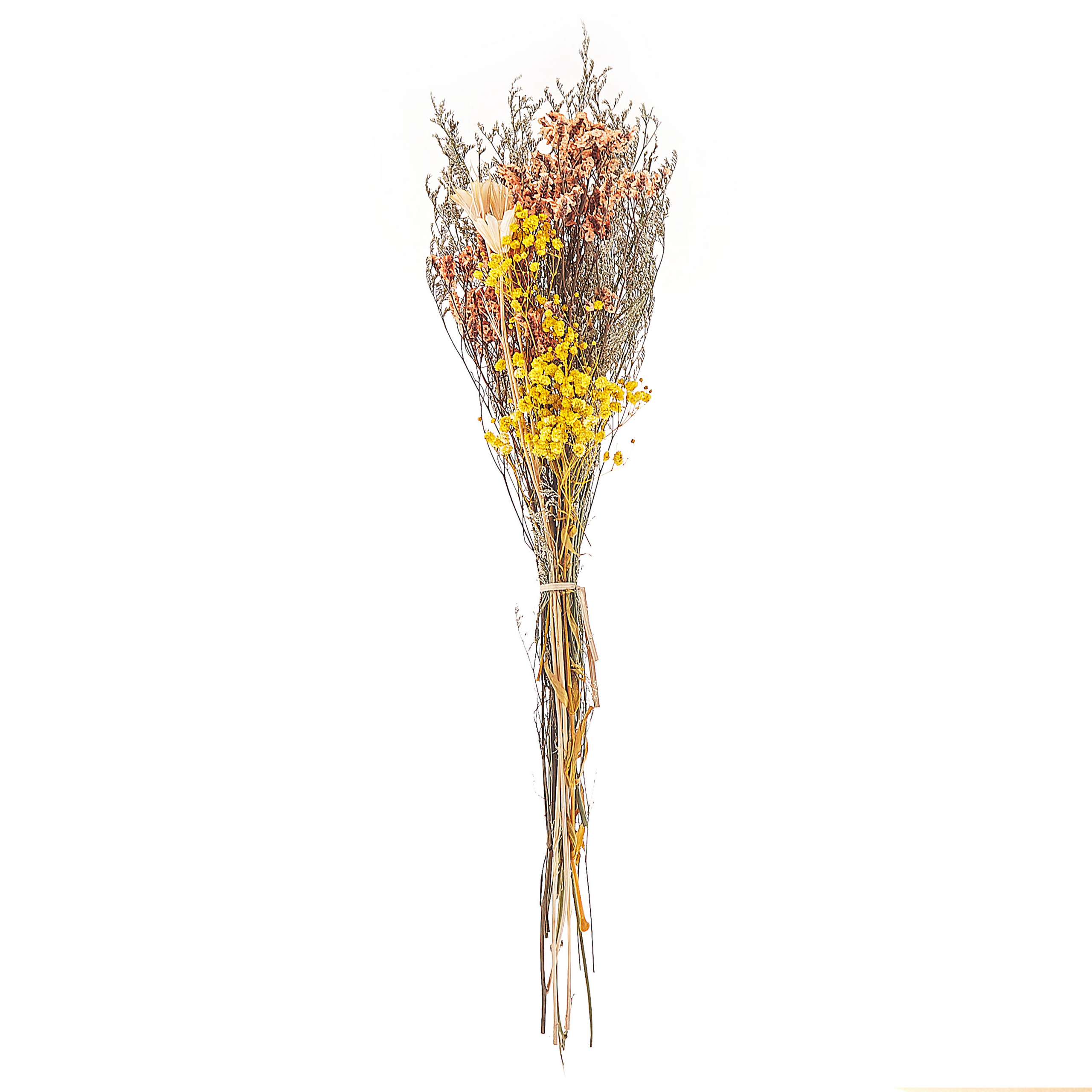 Droogbloemen boeket 65 cm oranje en geel CARTAYA