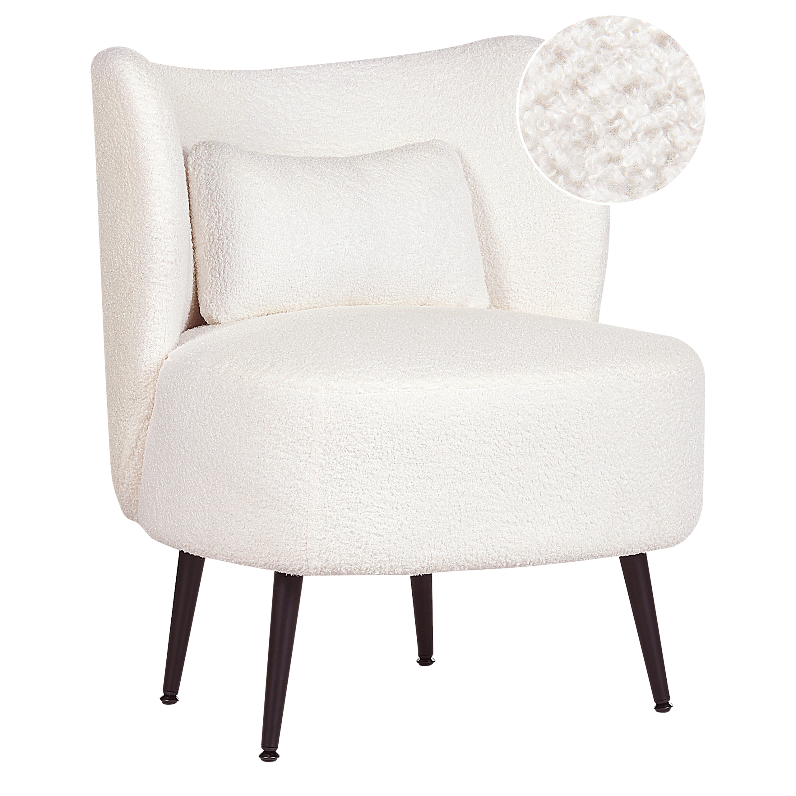 Fauteuil Bouclé Crème OTSBY