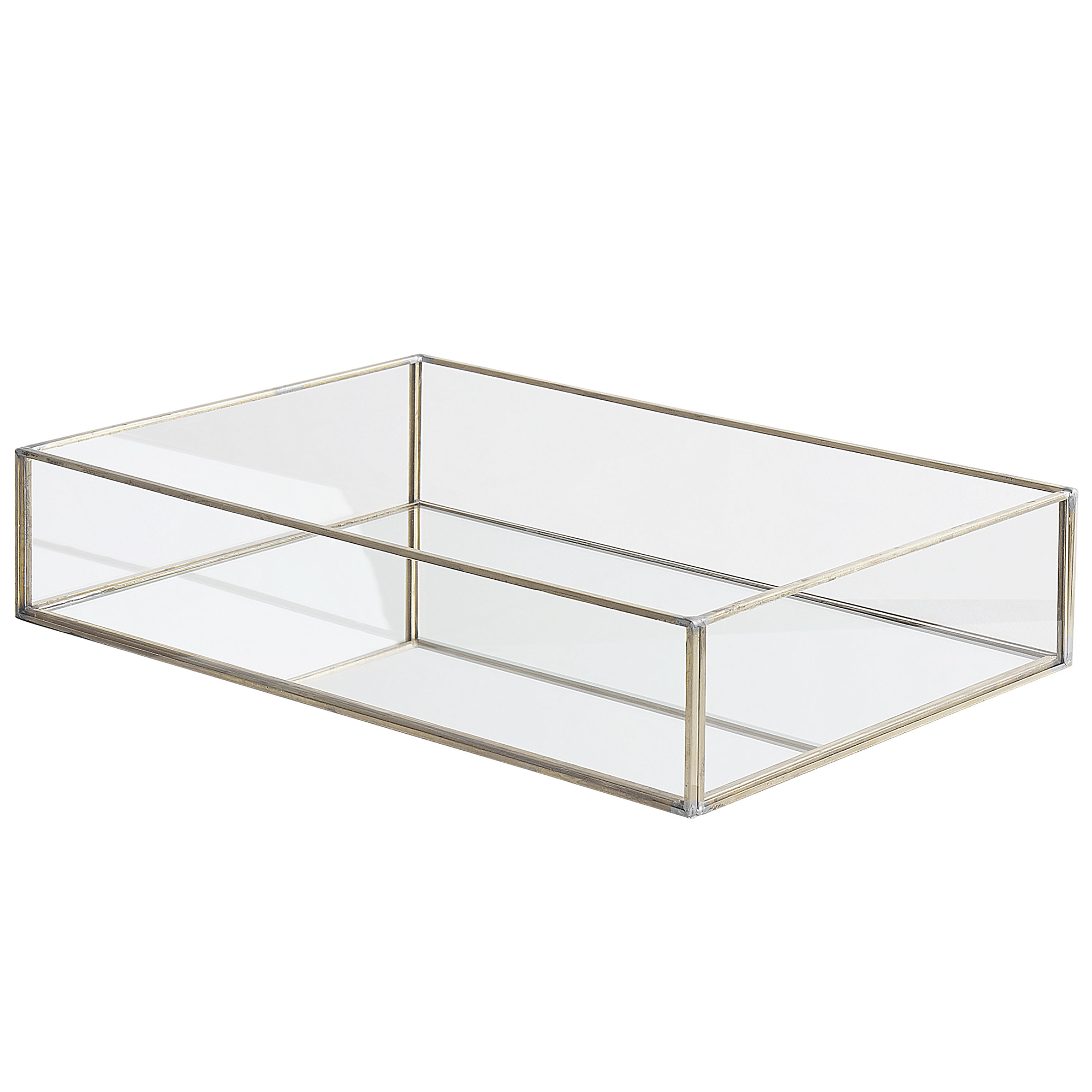 Decoratief dienblad spiegelend/zilver GRENOBLE