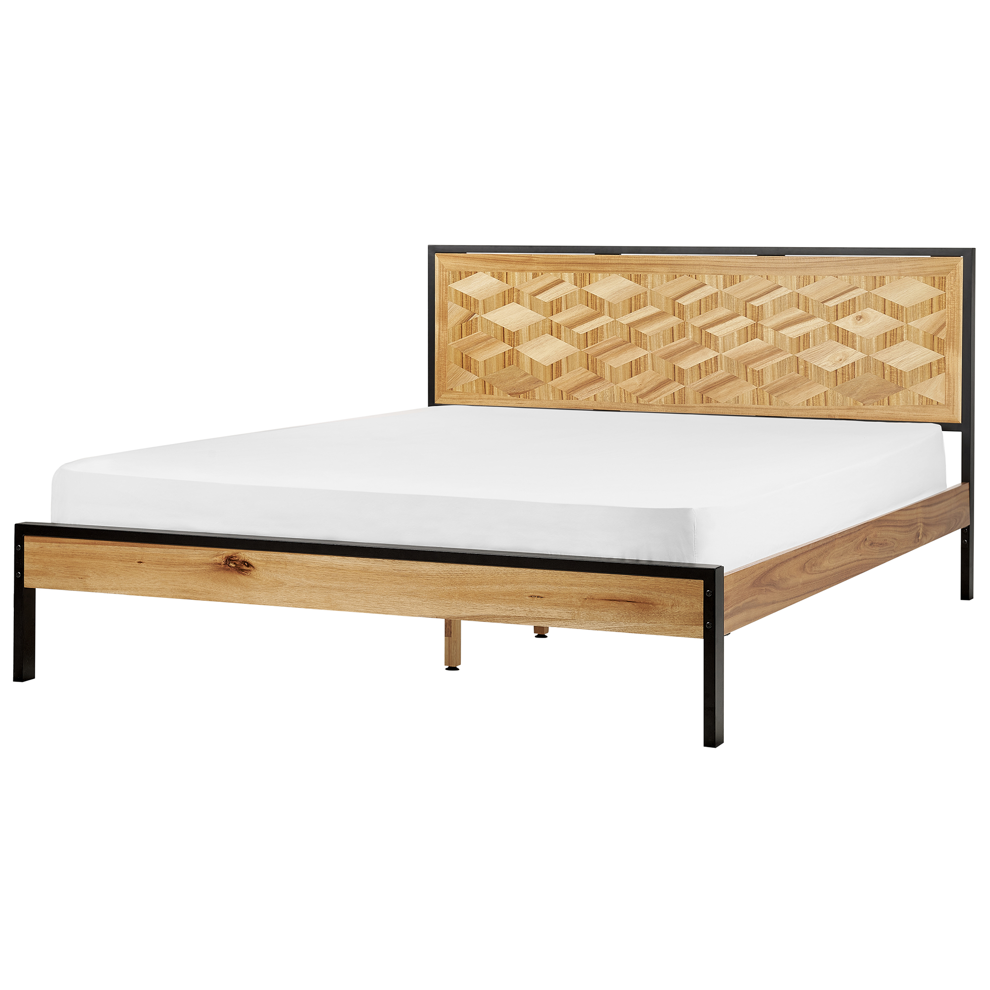 Bed hout lichtbruin 180 x 200 cm ERVILLERS