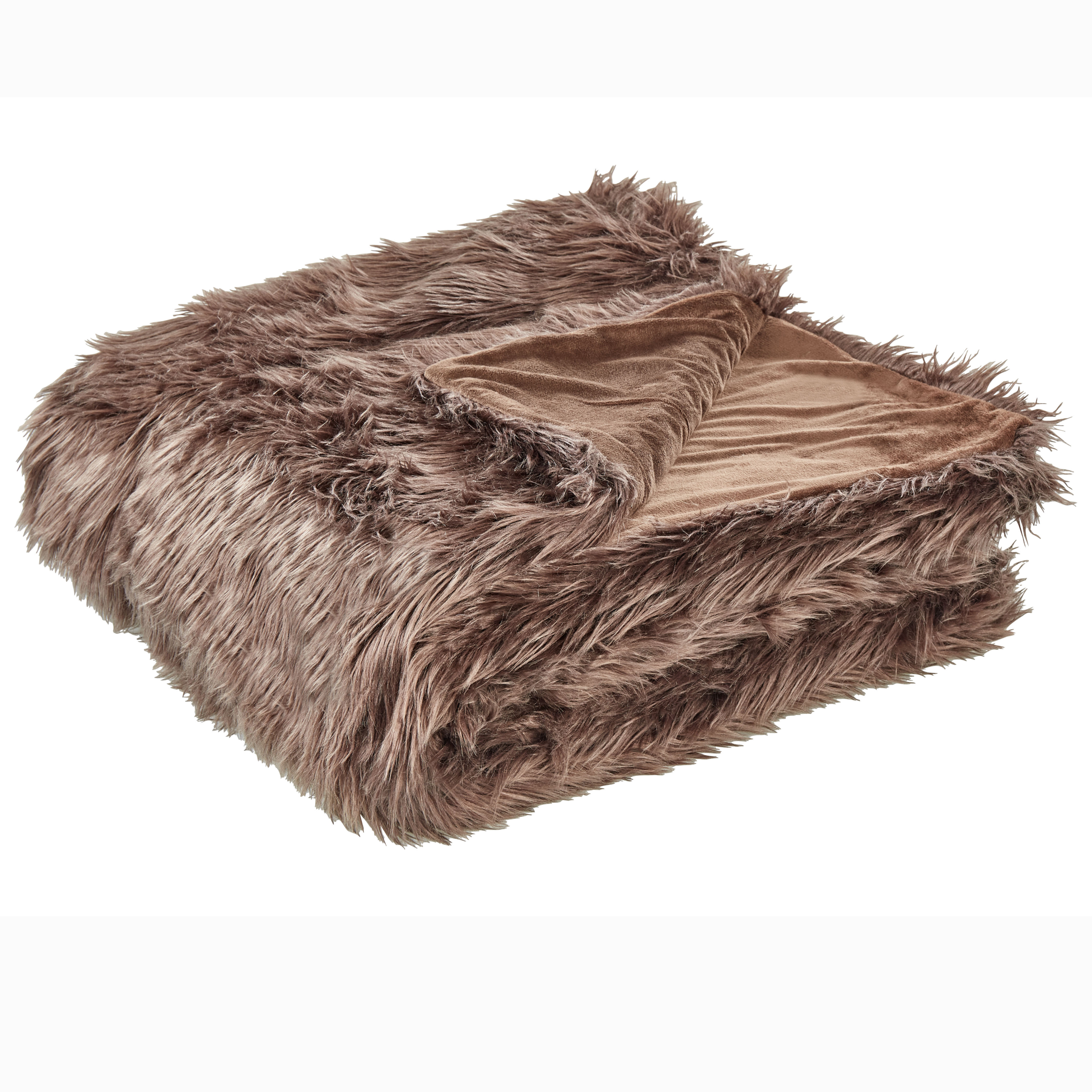 Plaid bruin 200 x 220 cm DELICE