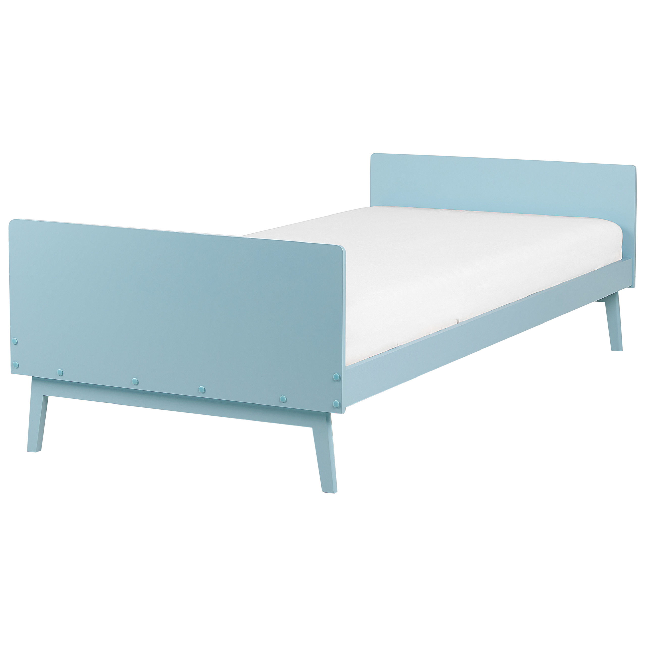 Bed hout lichtblauw 90 x 200 cm BONNAC