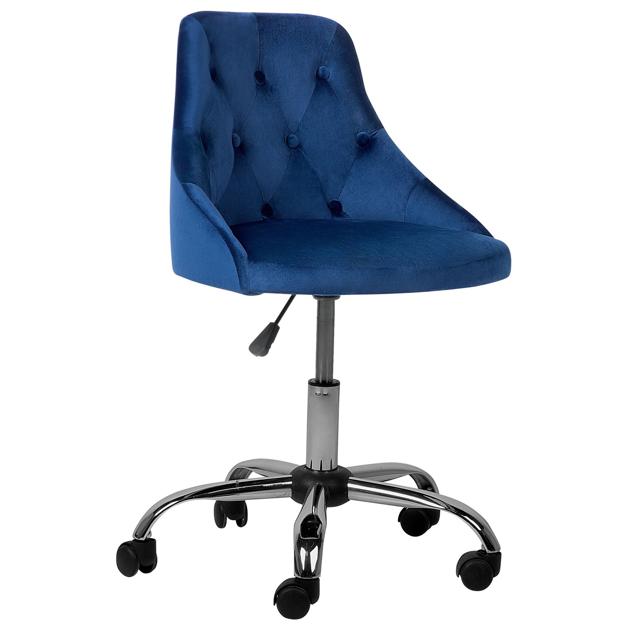 Bureaustoel Fluweel Marineblauw PARRISH