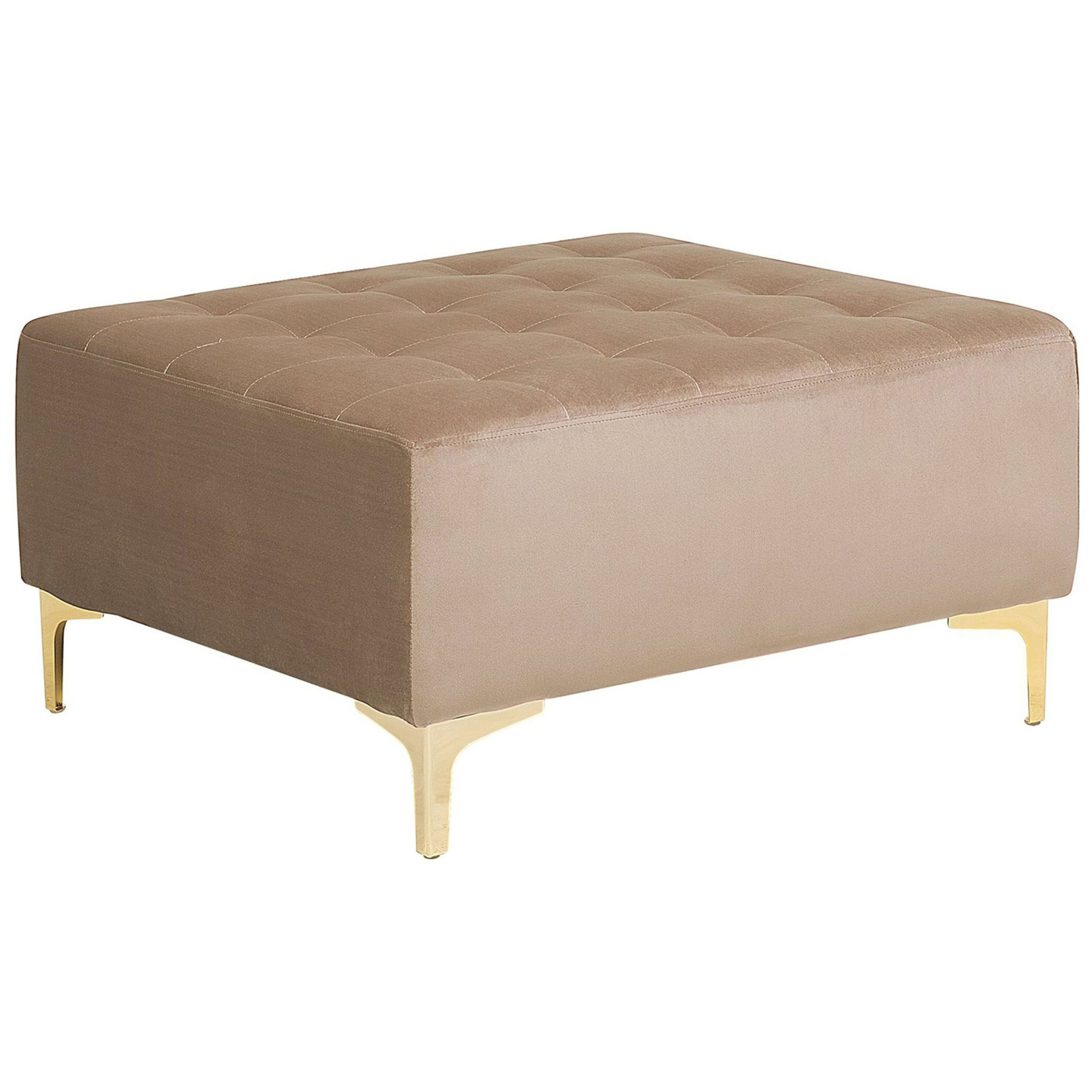 Ottomaan fluweel zandbeige ABERDEEN