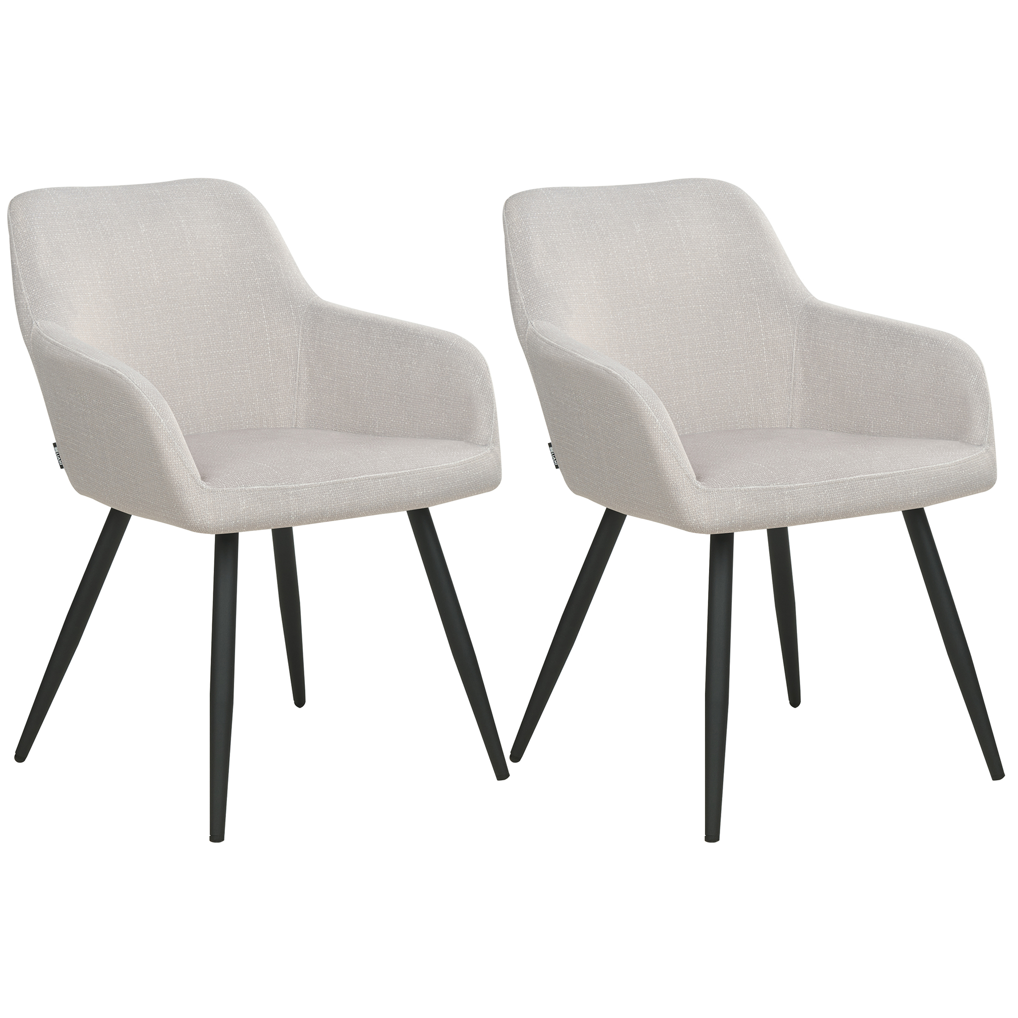 Eetkamerstoel Set van 2 Fluweel Taupe CASMALIA