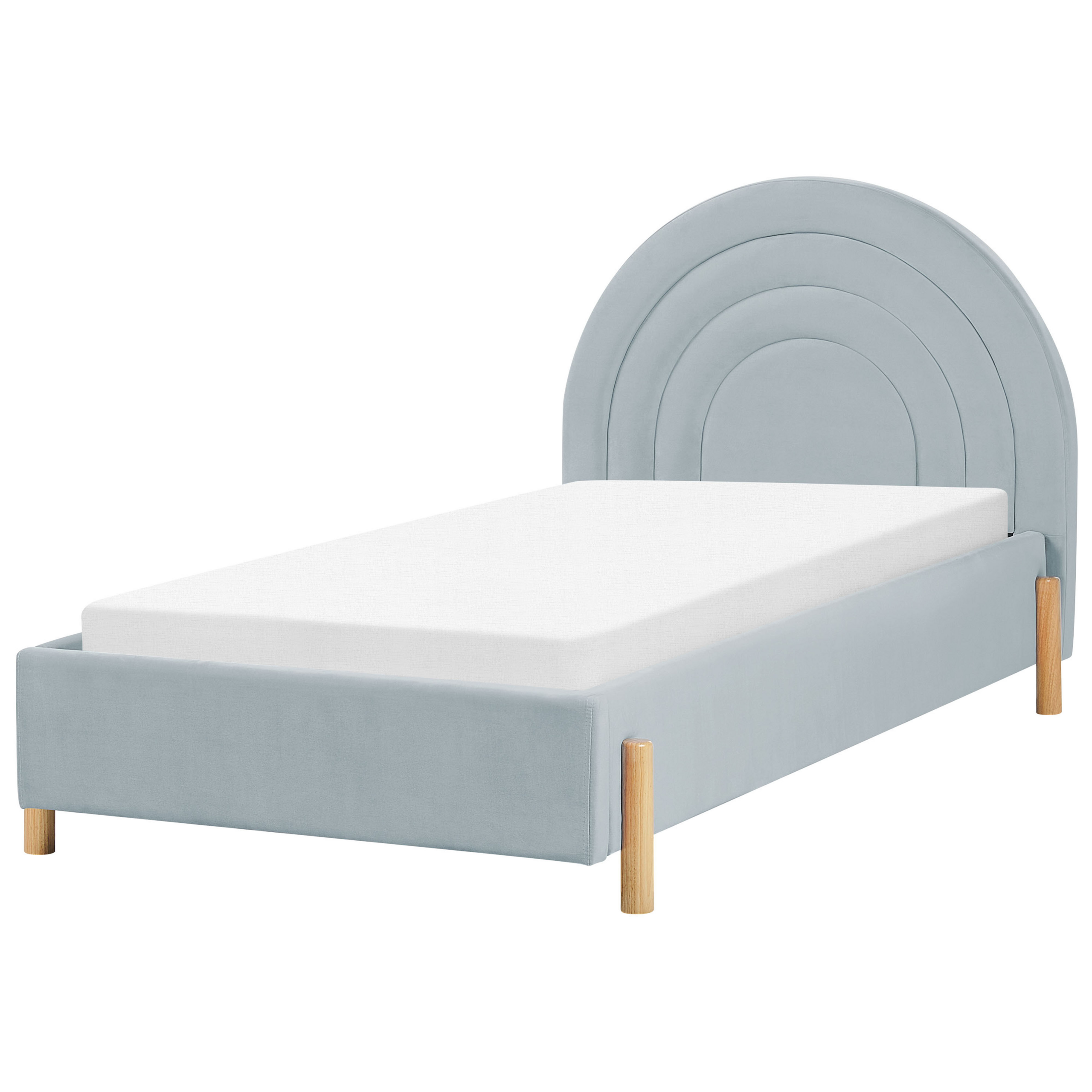 Bed fluweel lichtblauw 90 x 200 ANET