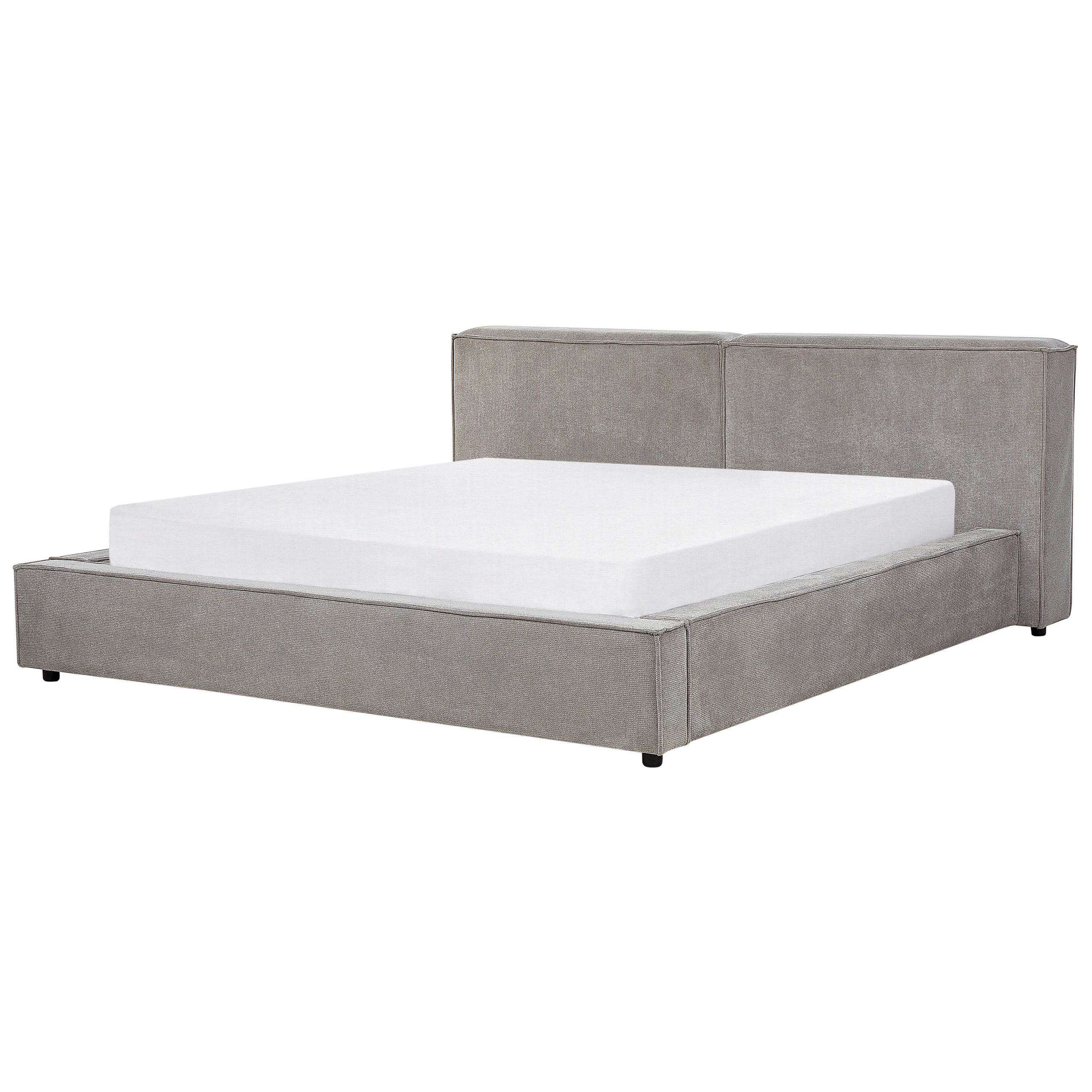 Bed stof grijs 180 x 200 cm LINARDS