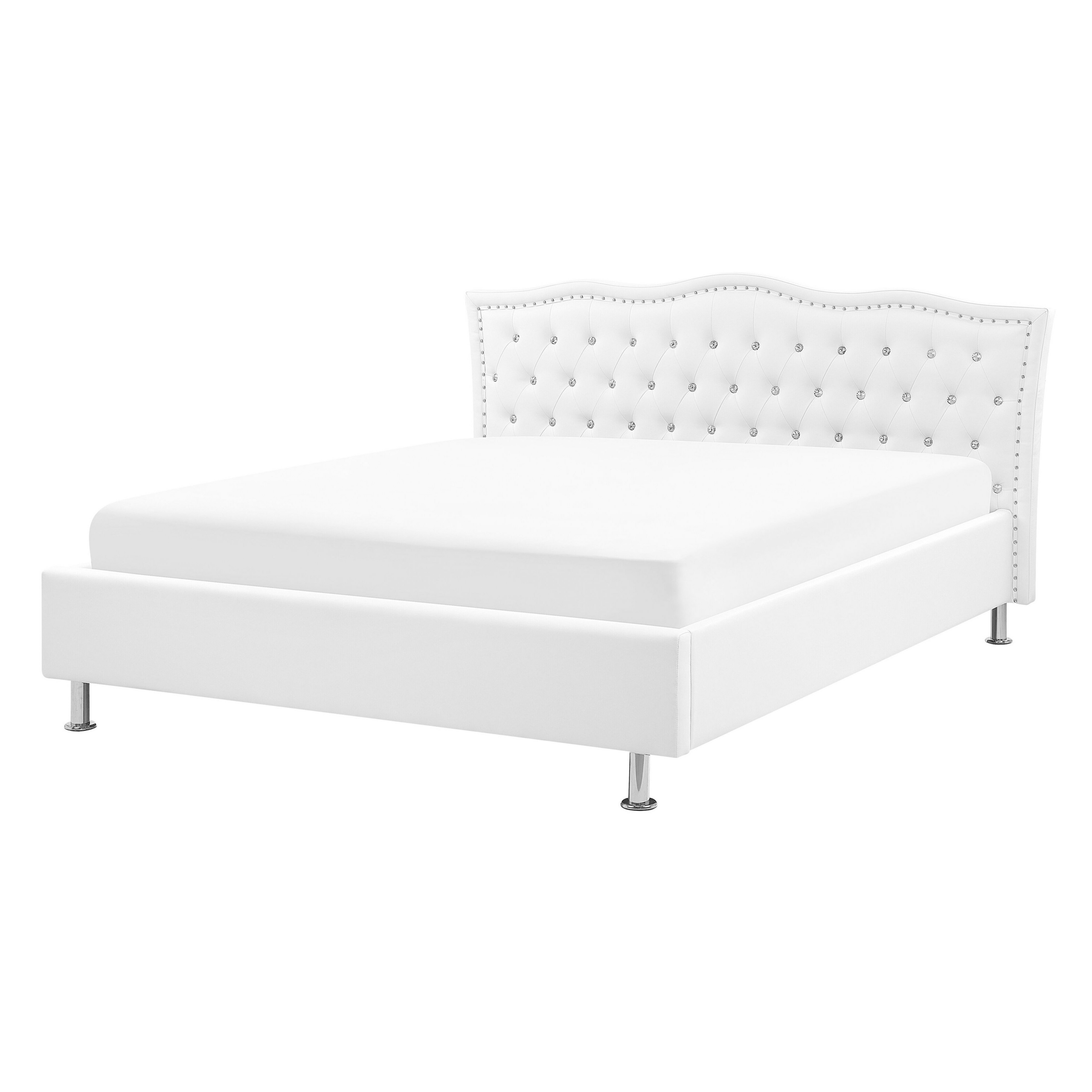 Bed kunstleer wit 140 x 200 cm METZ