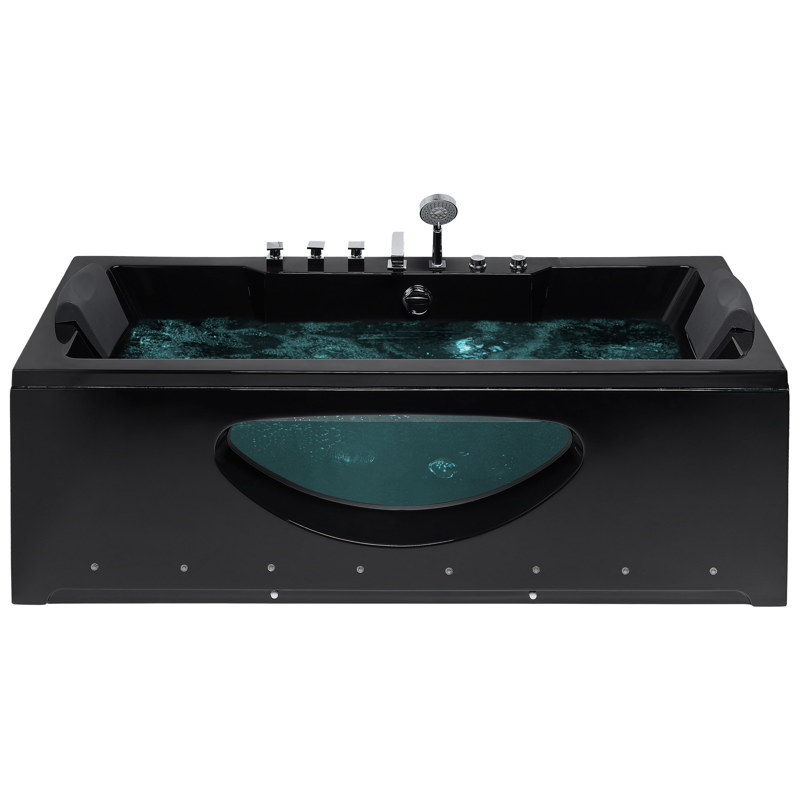 Whirlpool met LED-verlichting zwart 180 x 80 cm HAWES