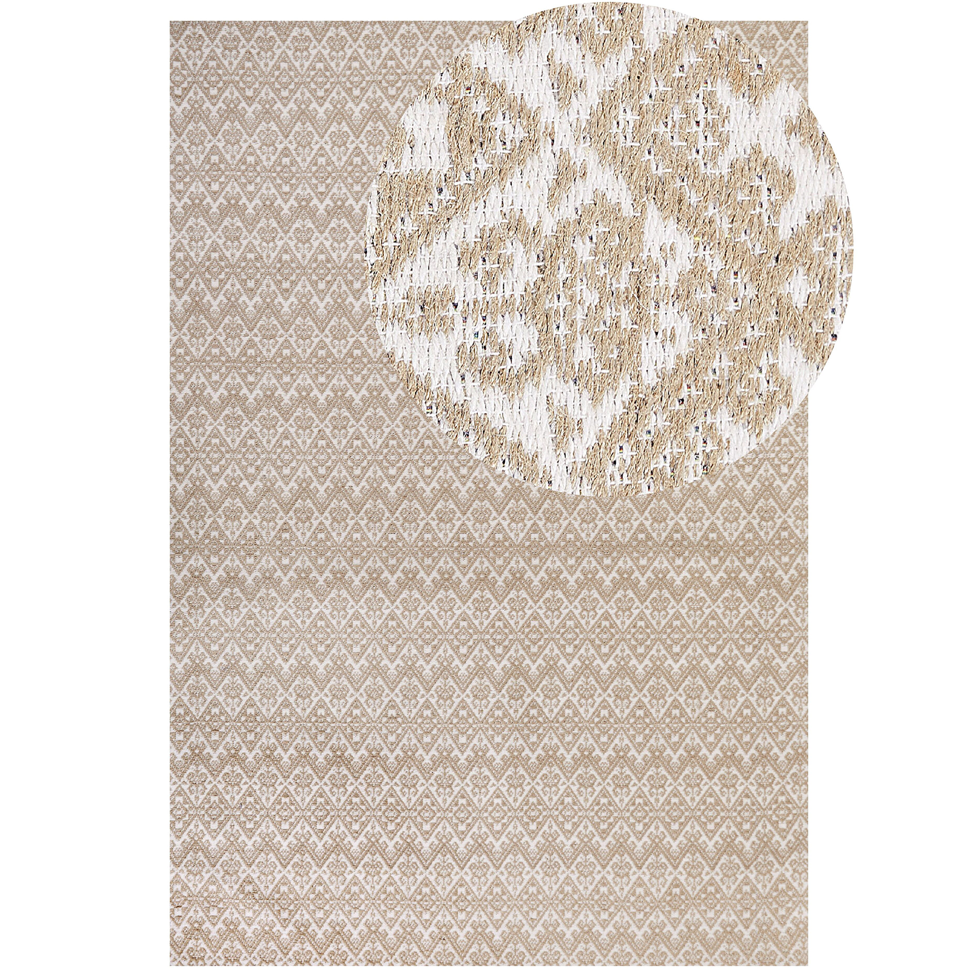 Vloerkleed jute beige 200 x 300 cm ATIMA