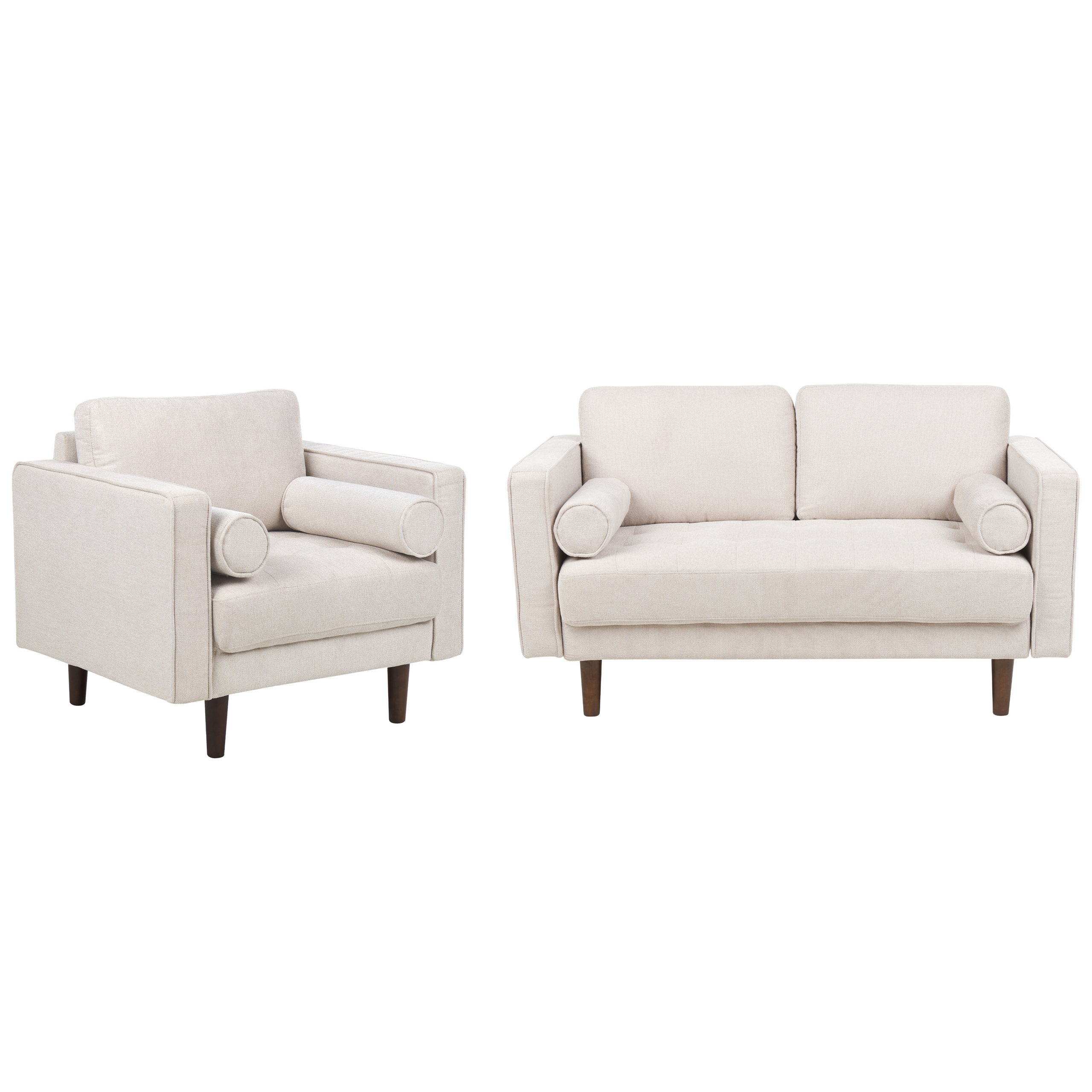 Bankenset 3-zits stof beige NURMO