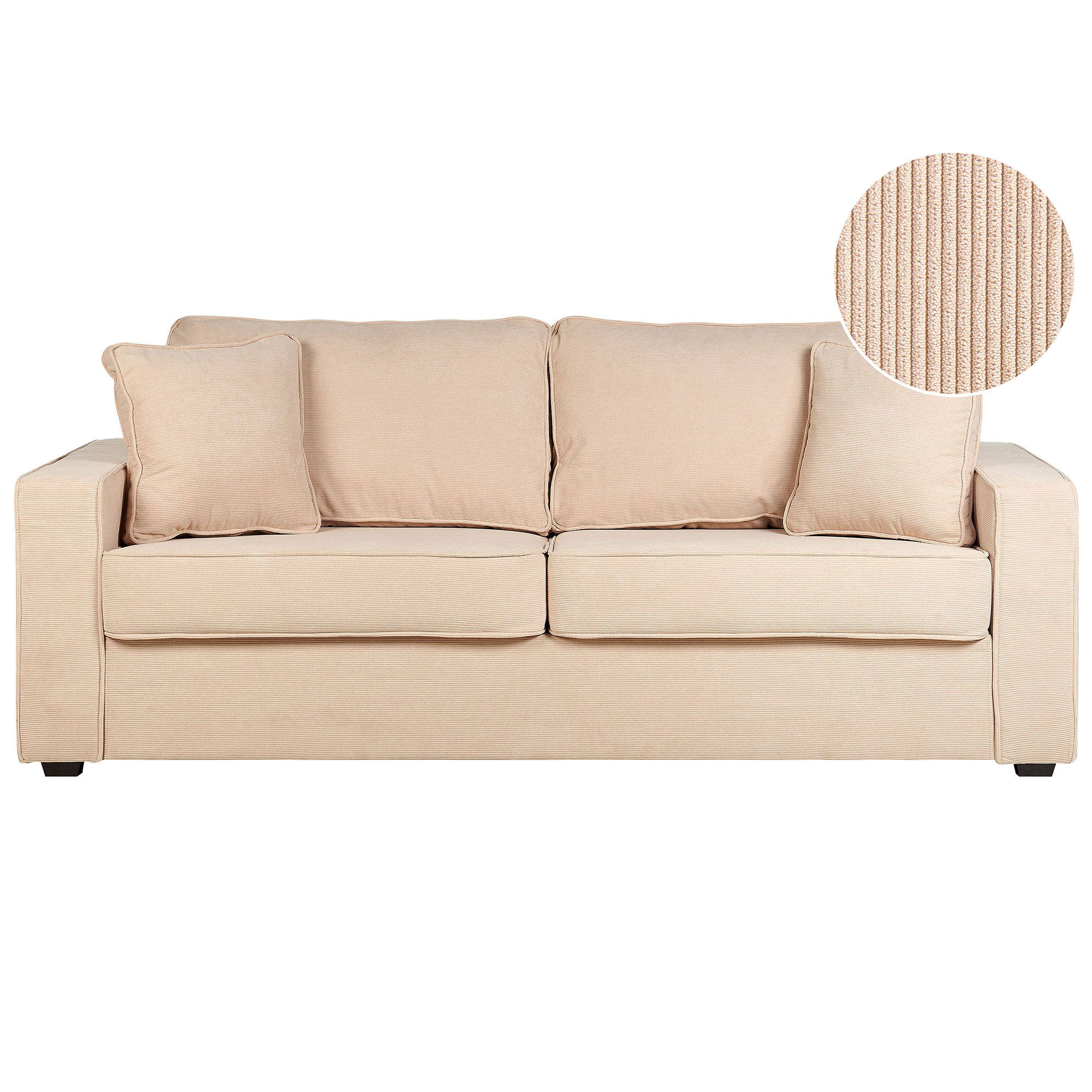 Driezitsbank corduroy beige FALUN
