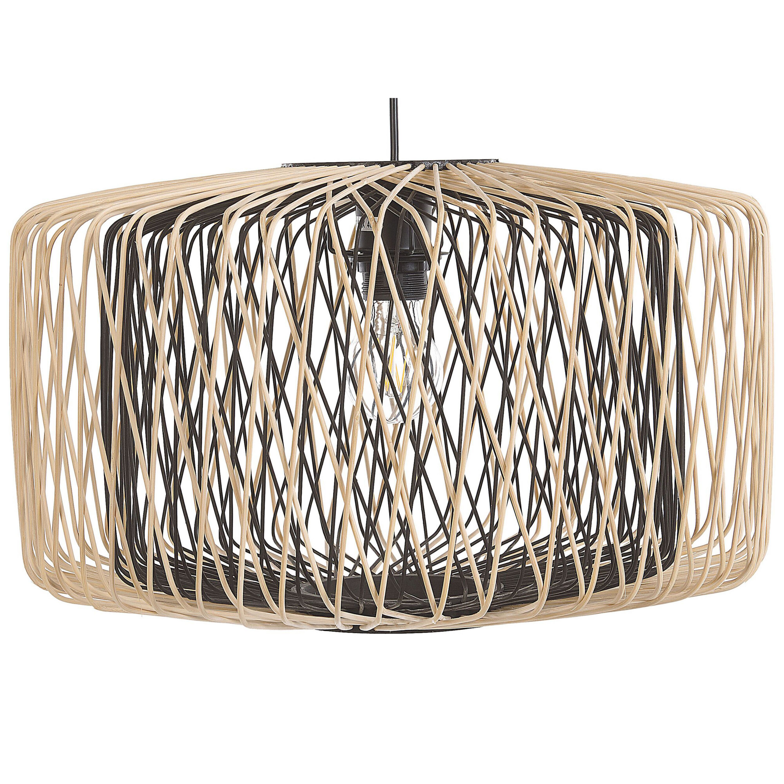 Hanglamp lichtbruin/zwart JAVARI