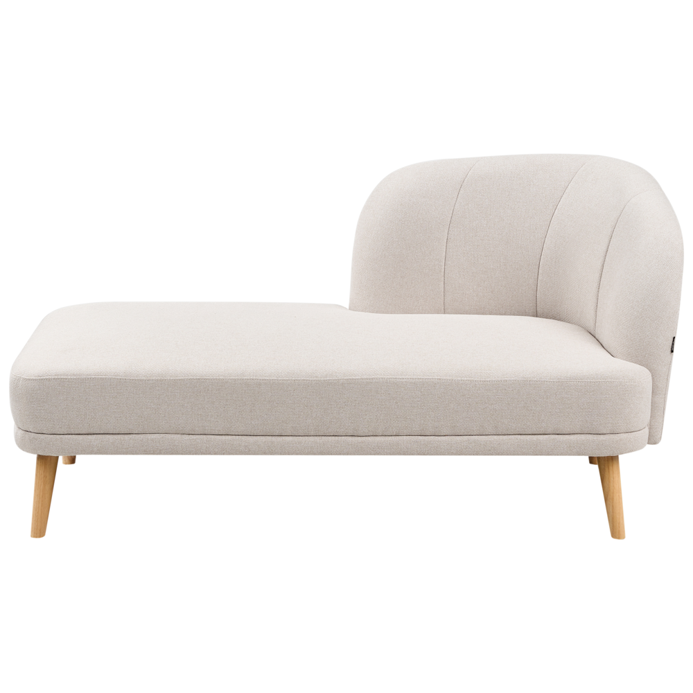 Chaise longue a destra Tessuto poliestere beige chiaro Mobili da soggiorno tradizionali