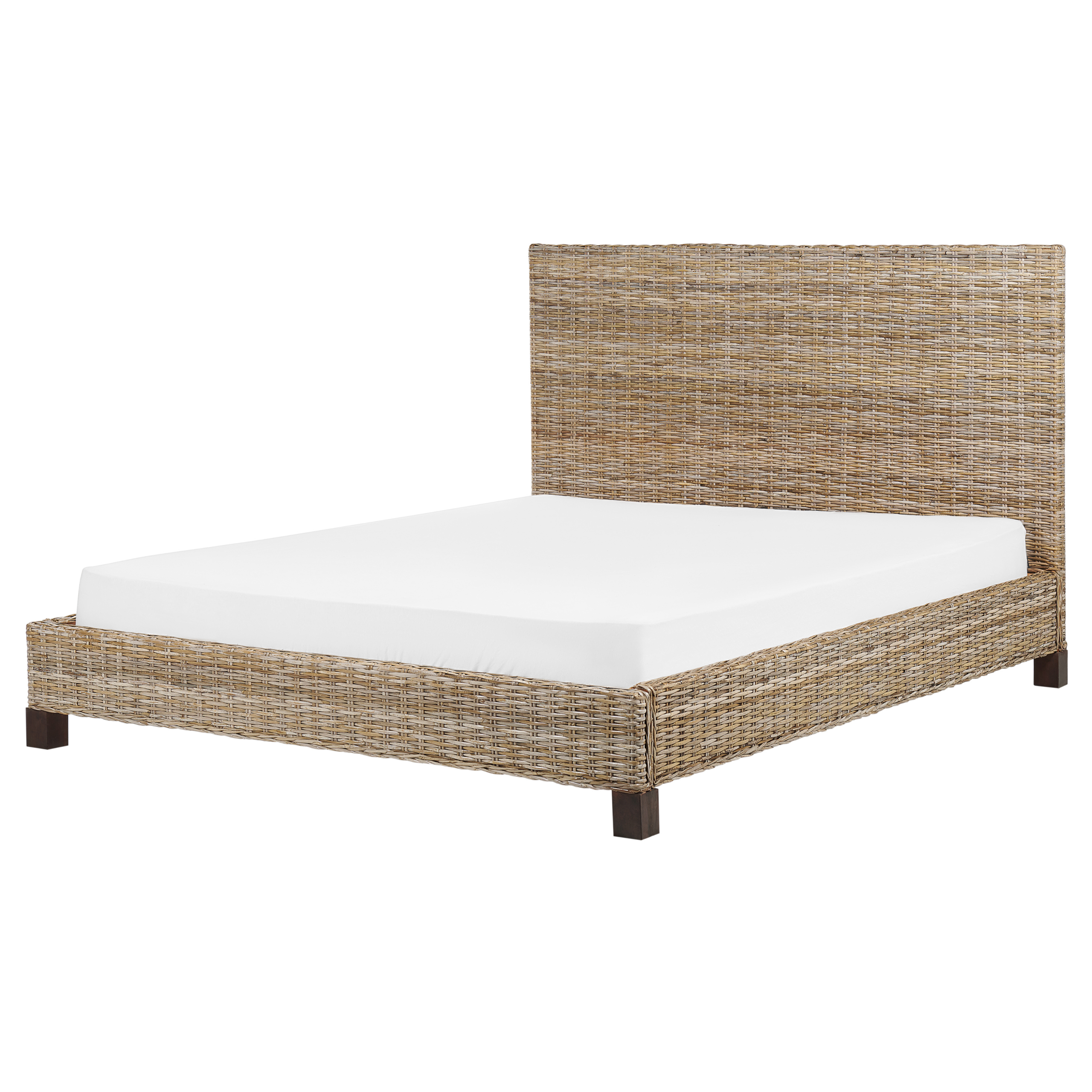 Bed rotan lichtbruin 160 x 200 cm SALBRIS
