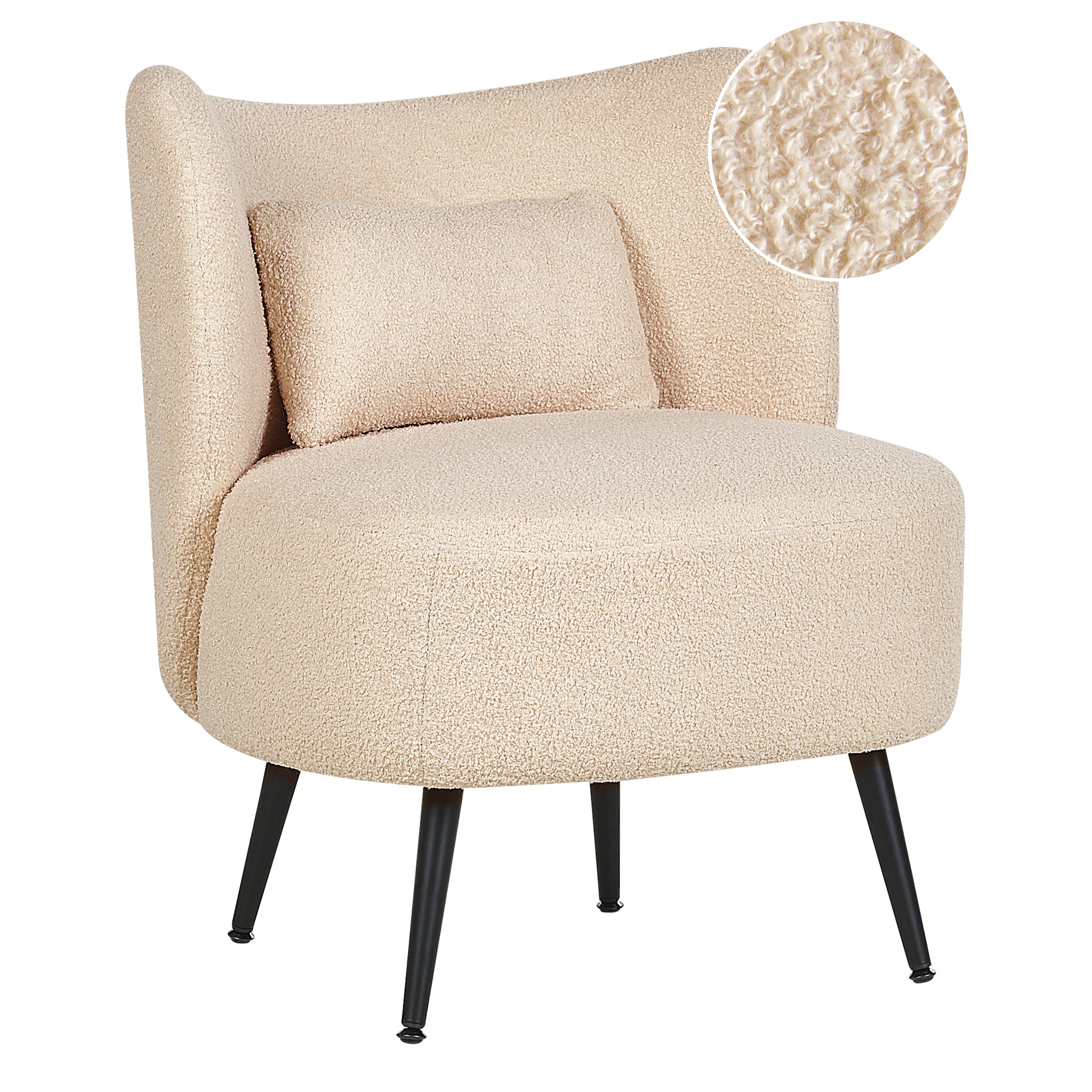 Fauteuil Bouclé Beige OTSBY