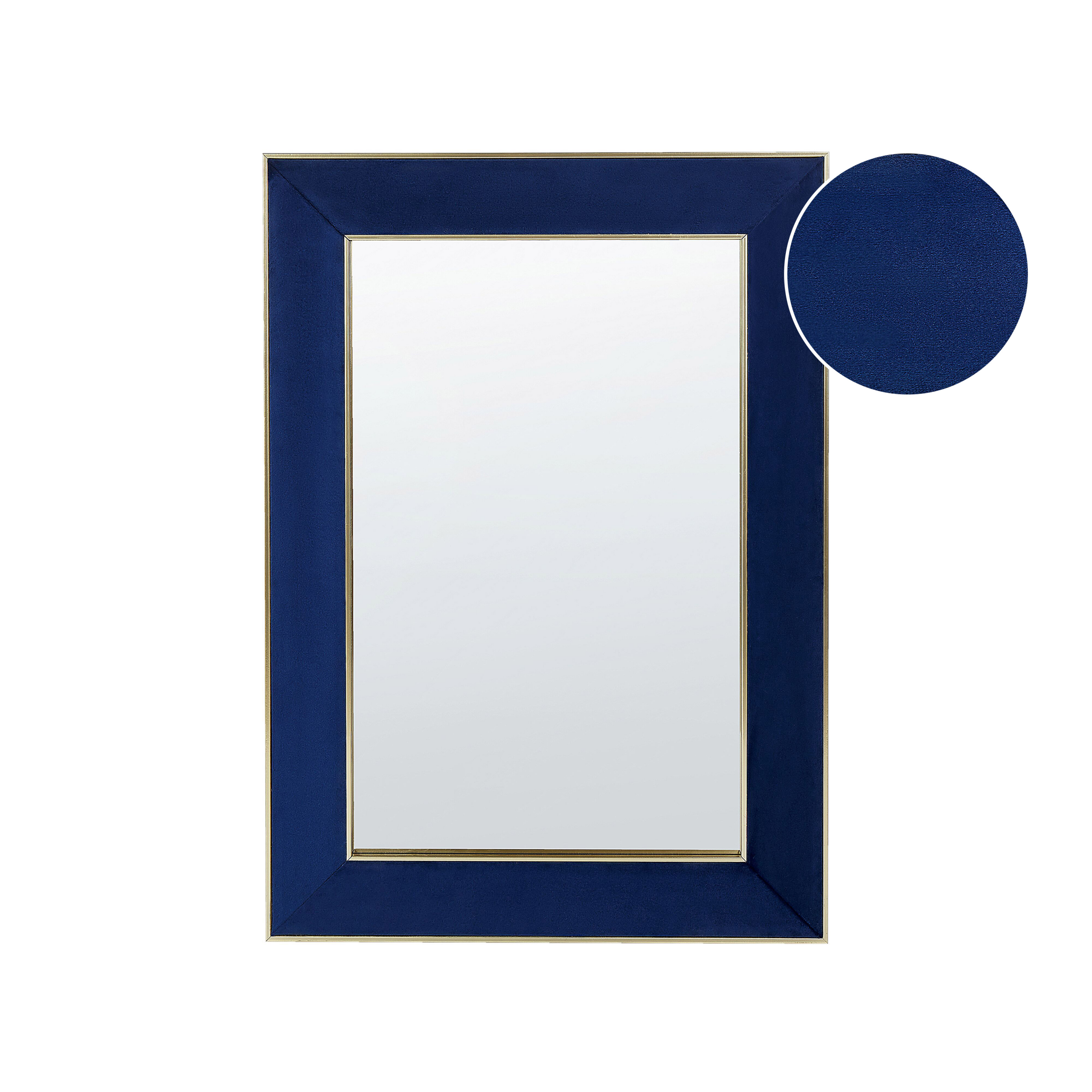 Fluweel Wandspiegel 70 cm Marineblauw LAUTREC
