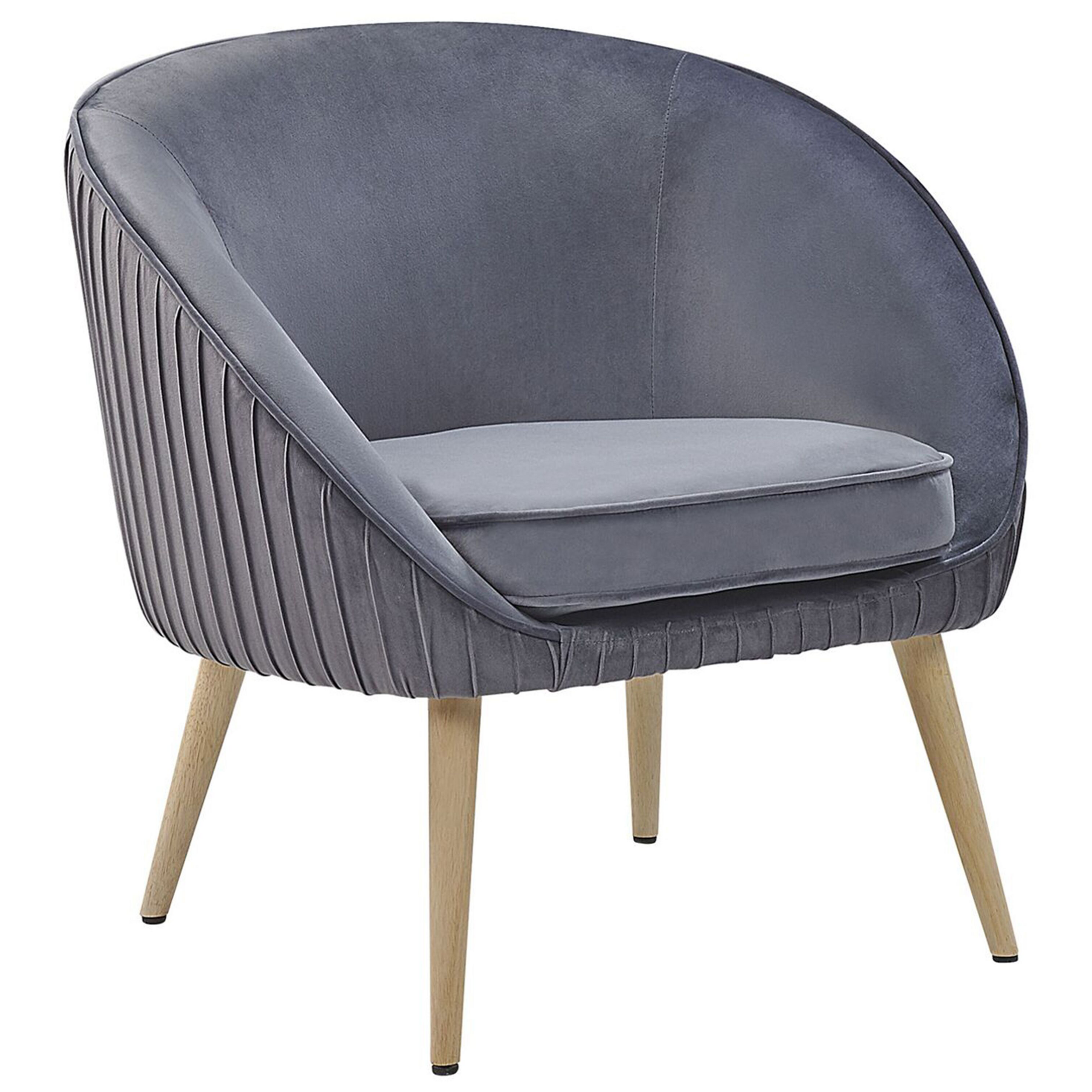 Fauteuil Fluweel Grijs TROMSO