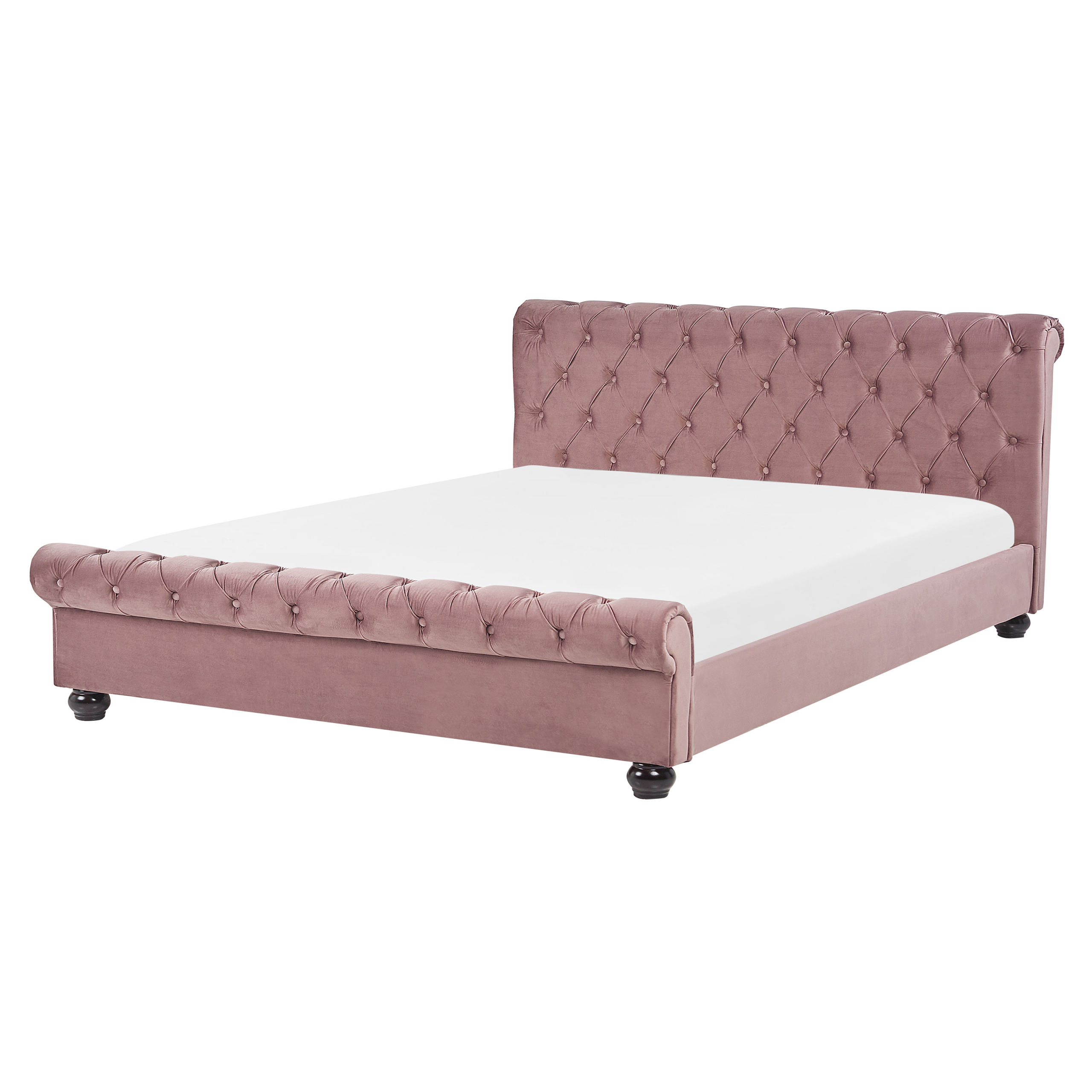 Waterbed fluweel roze 160 x 200 cm AVALLON