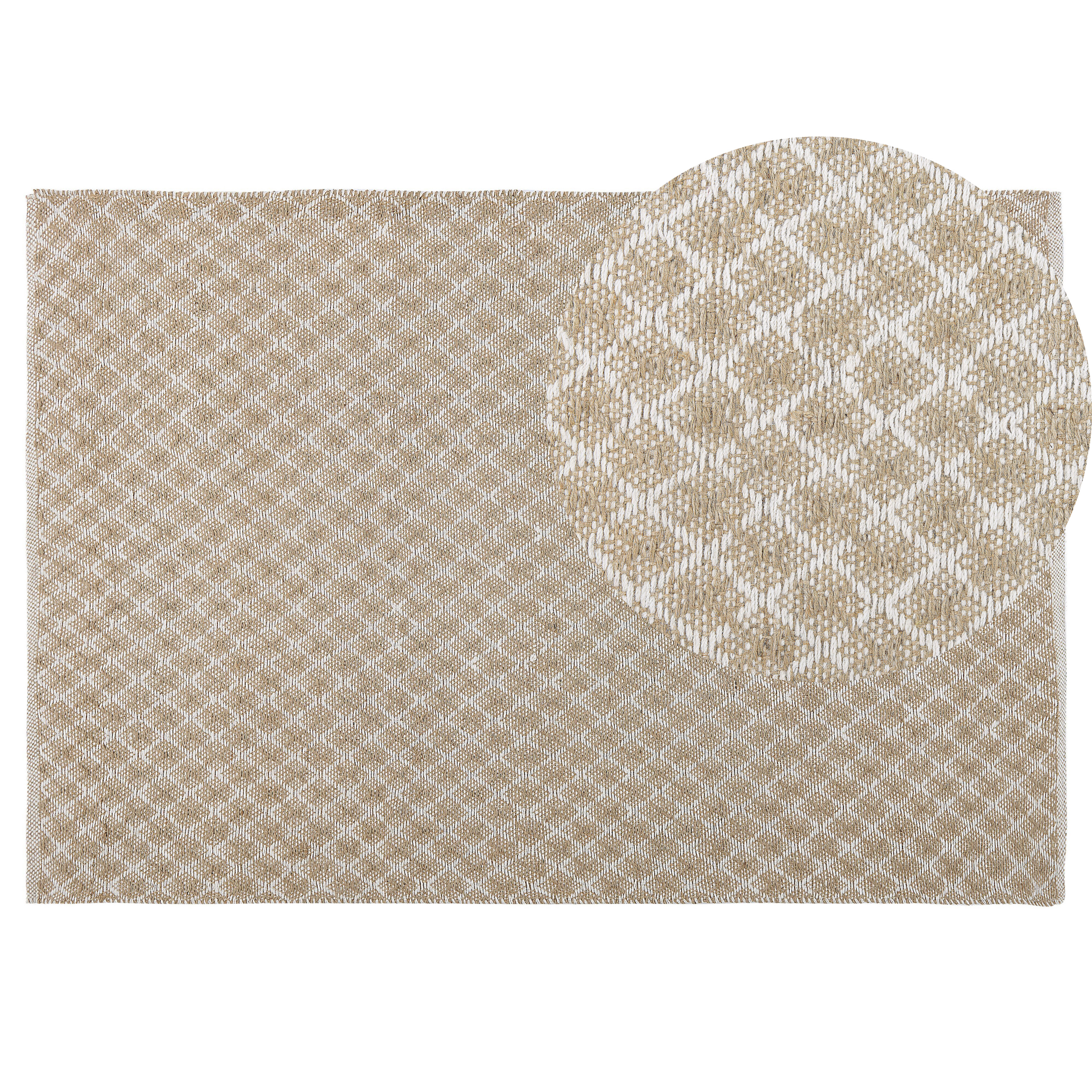 Vloerkleed jute beige 140 x 200 cm AKBEZ