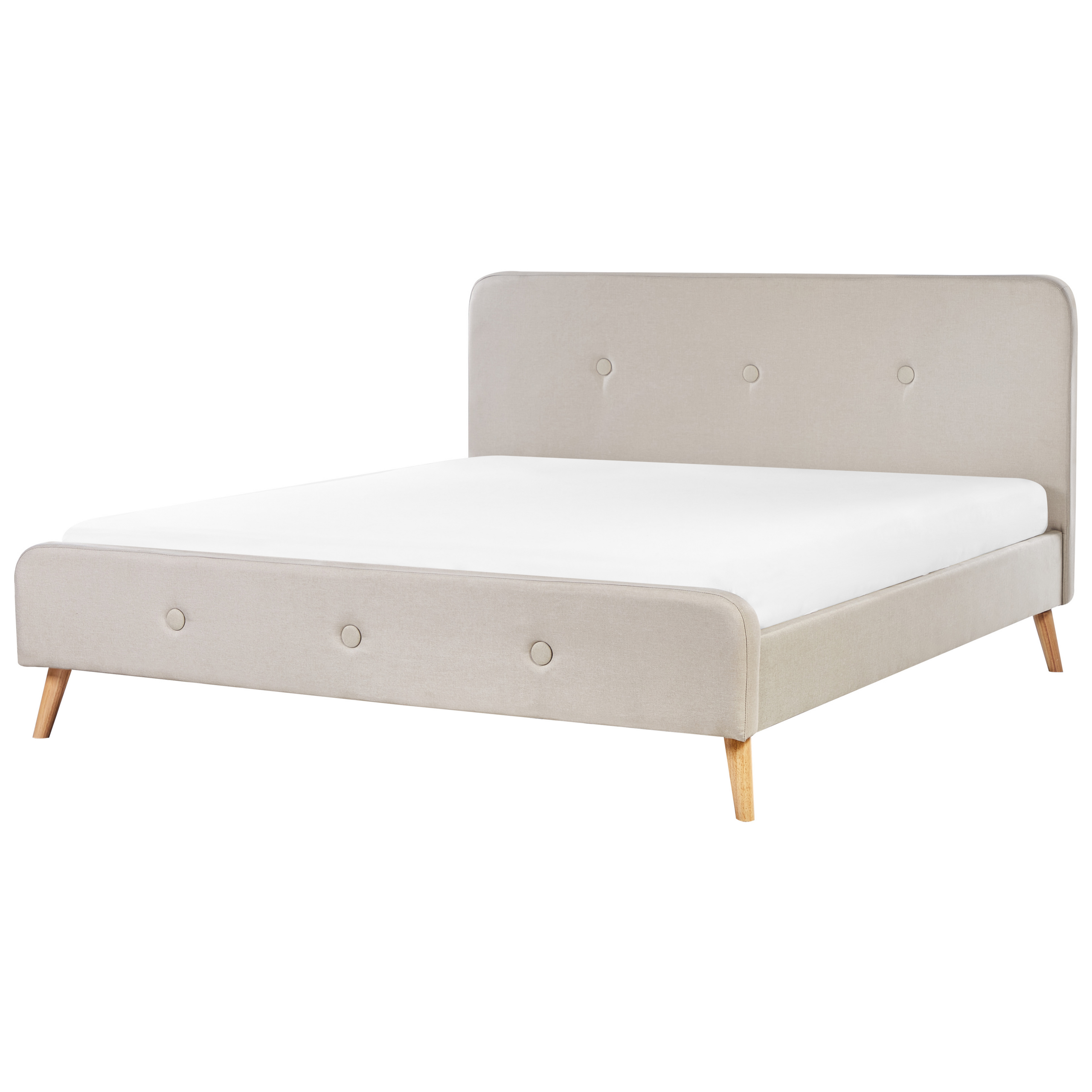Bed stof beige 180 x 200 cm RENNES